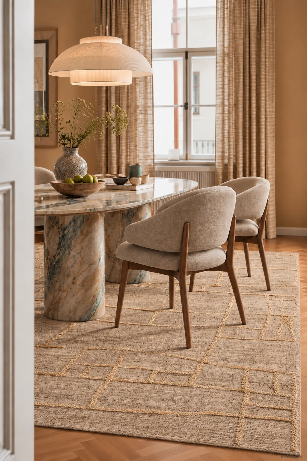 Jordan Collection Designteppich - Amber Golden Toffee