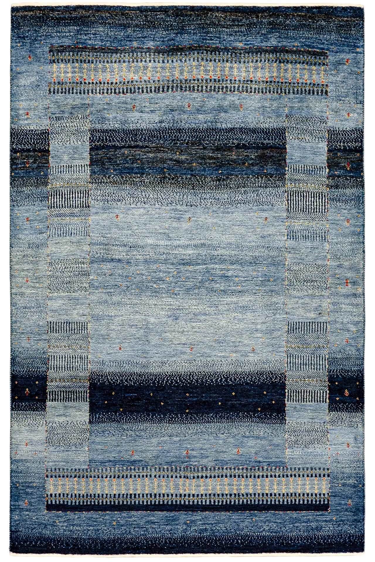 Gabbeh Teppich-Unikat - Hauch in Blau