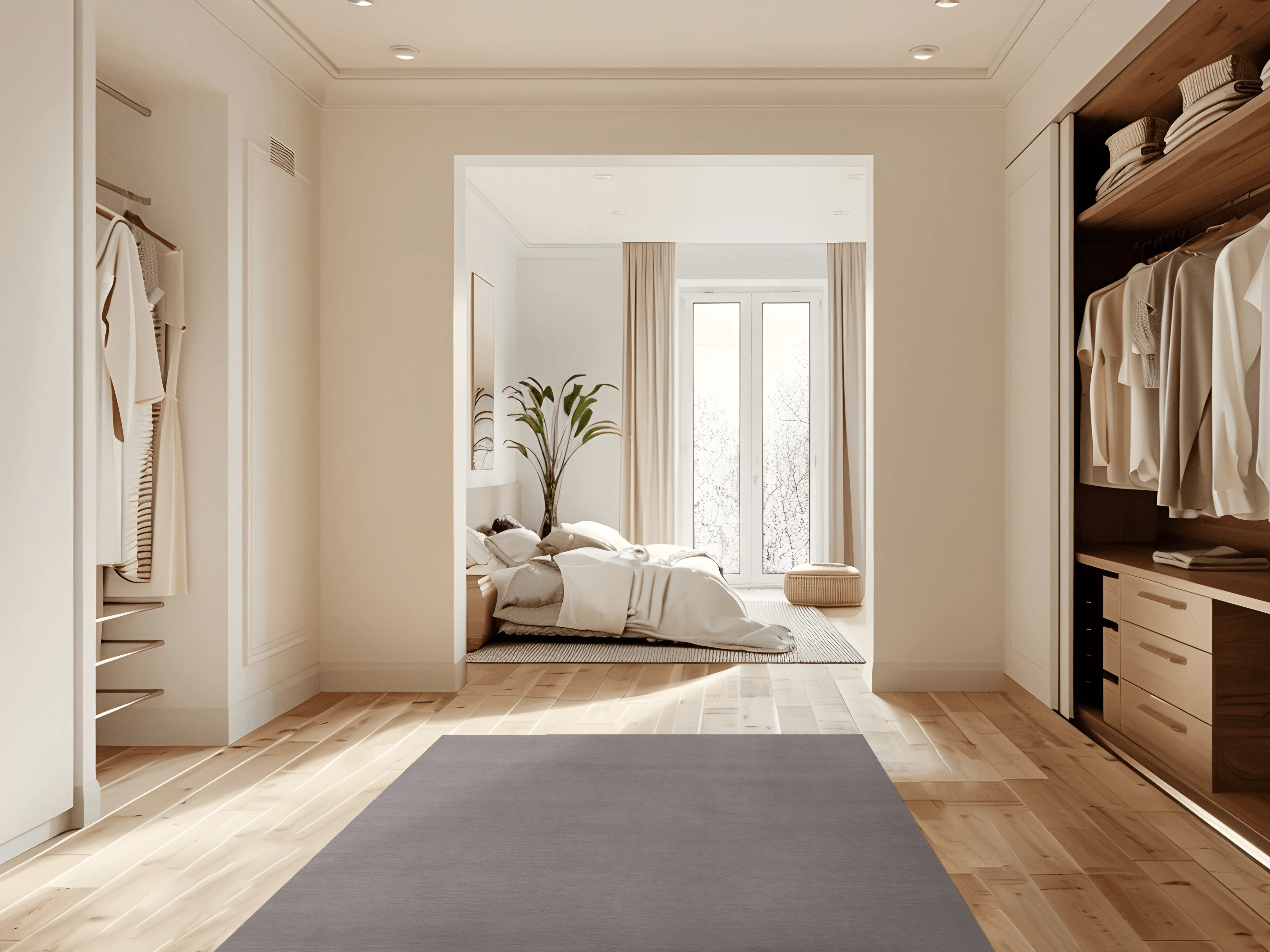 Design-Teppich - Silver Grey