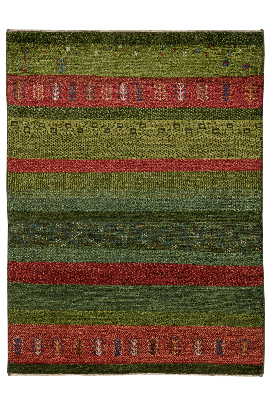 Gabbeh Teppich-Unikat - Grünes Erwachen