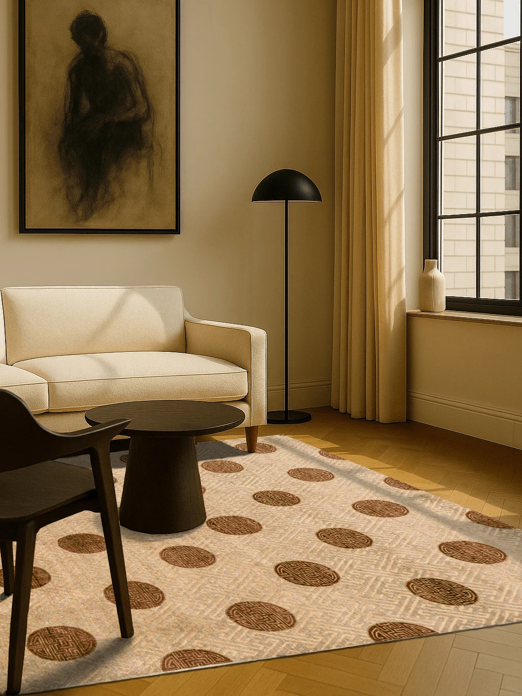 Design-Teppich - Mandala Dots