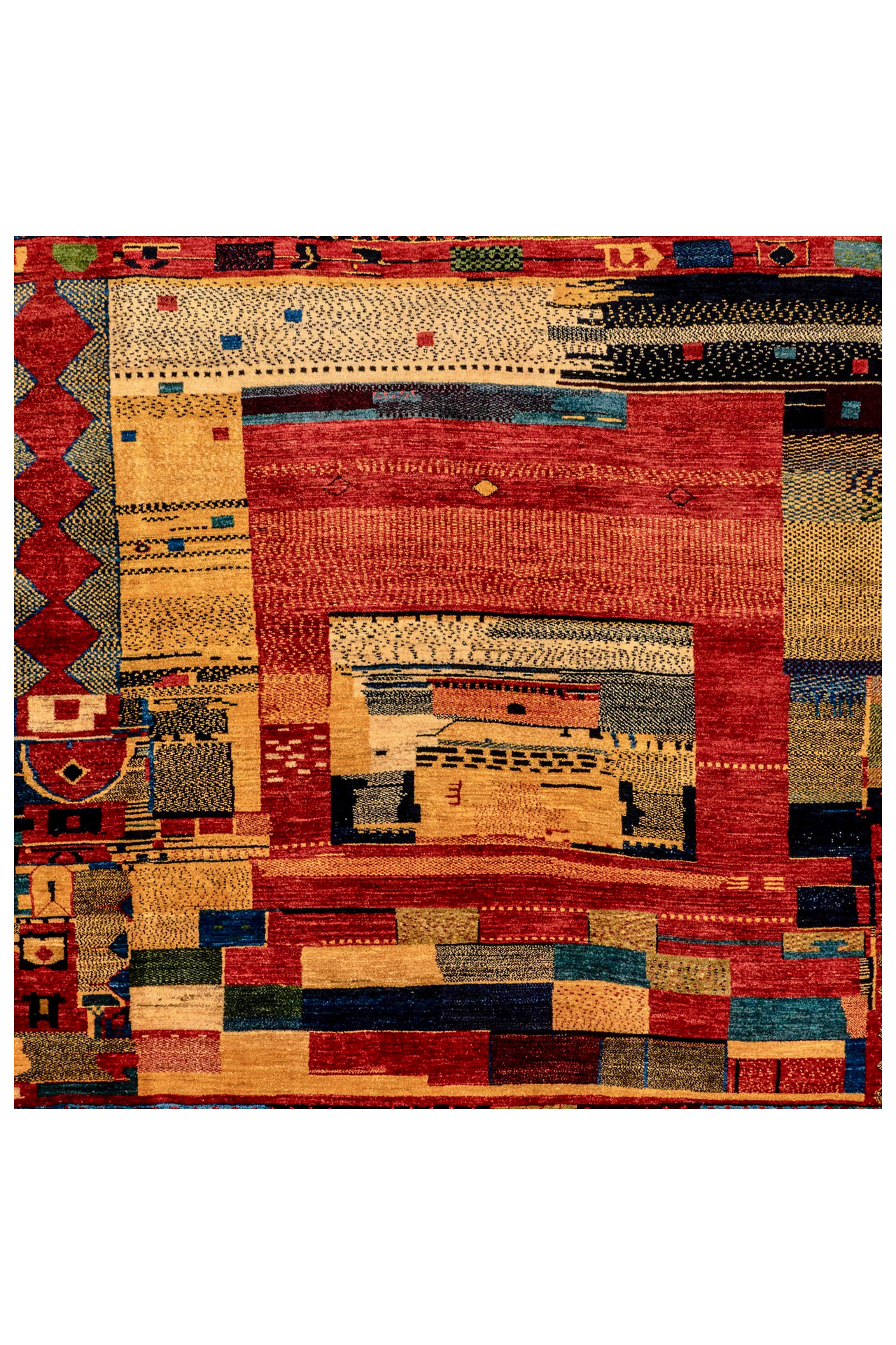 Gabbeh Teppich-Unikat - Stadt der Muster