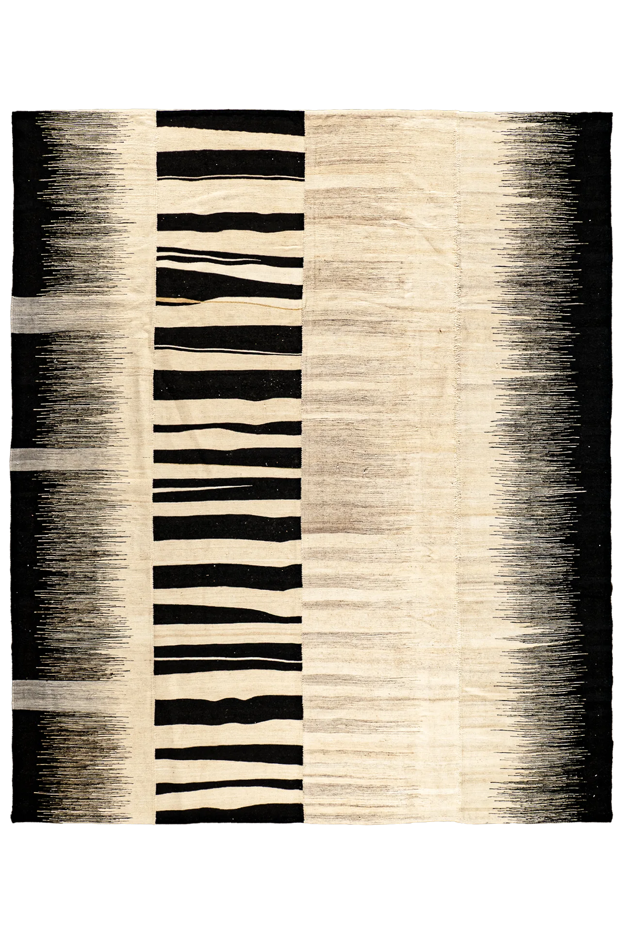 Kelim-Teppich - Graphitlicht