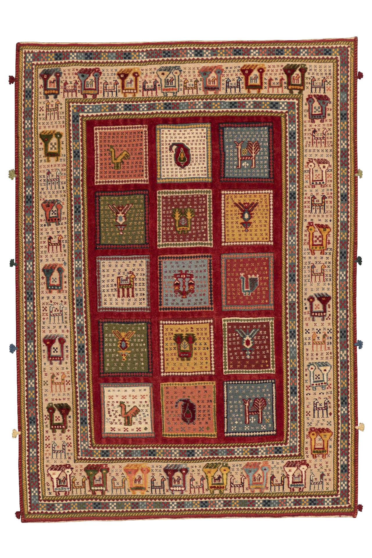 Kelim Teppich - Soumakh Würfel