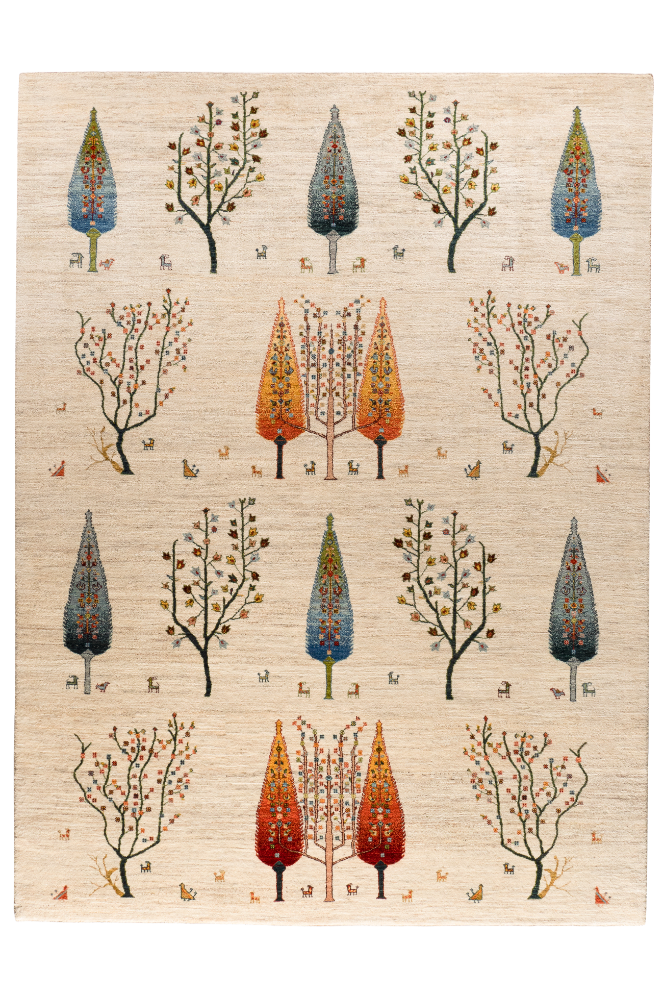 Gabbeh Teppich-Unikat - Zypressengarten