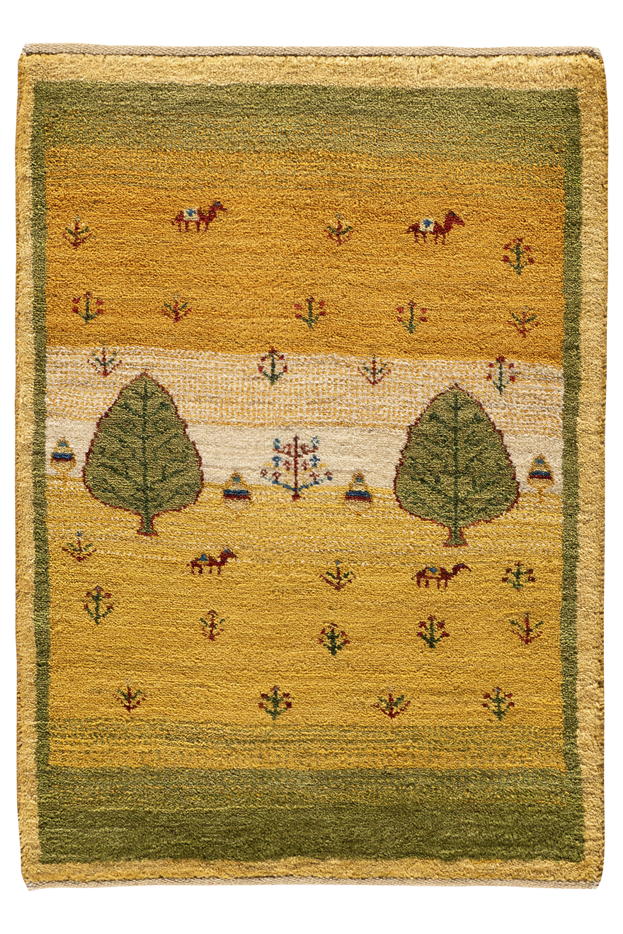 Gabbeh Teppich-Unikat - Zeltplatz