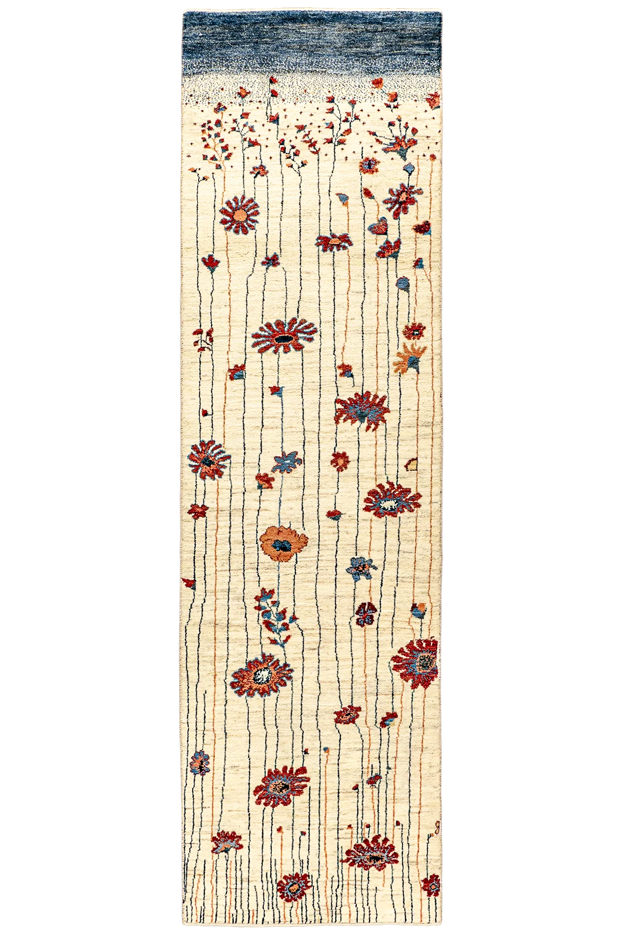 Gabbeh Teppichläufer - Blumenfall