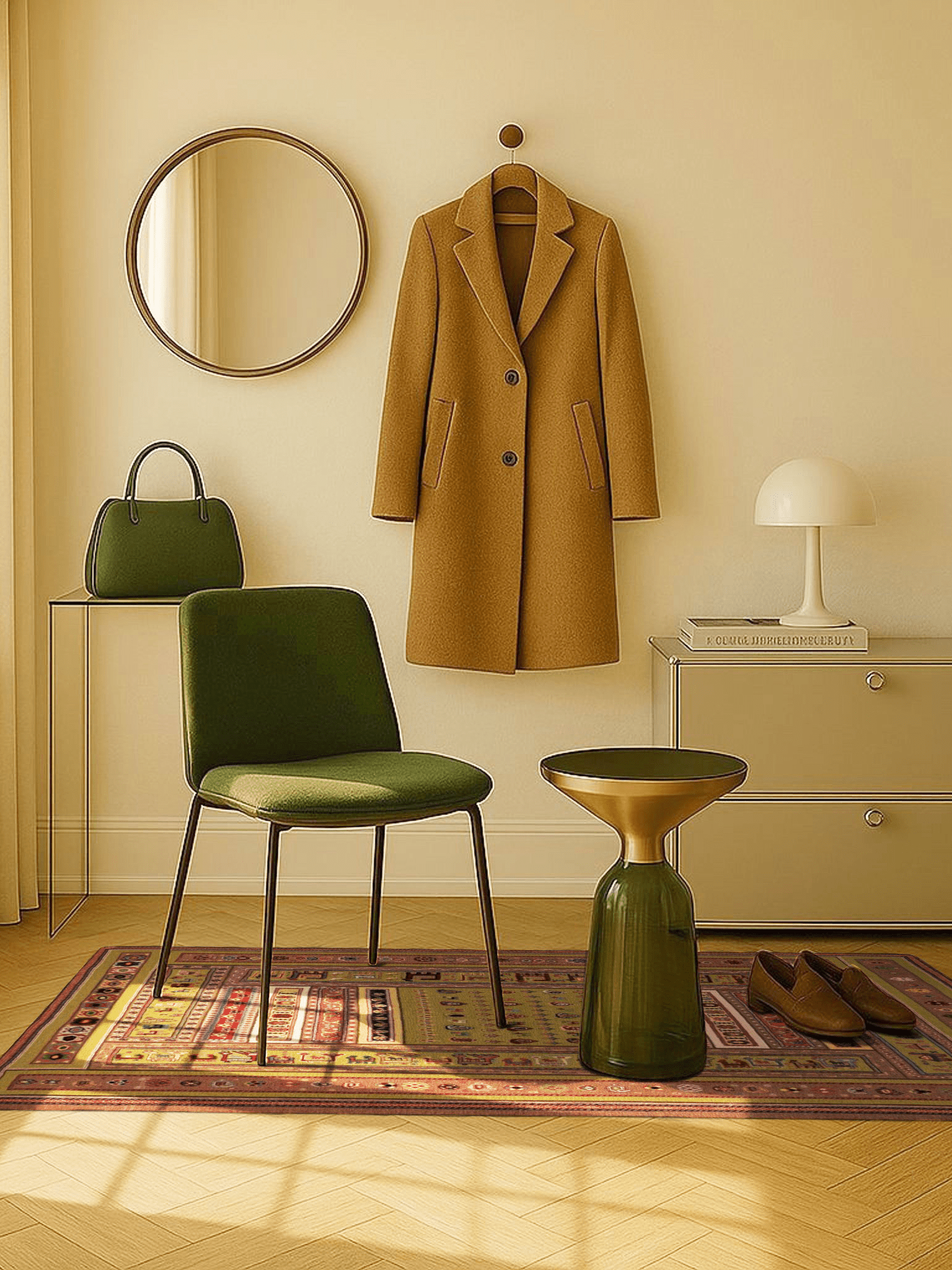 Kelim Teppich - Soumakh Green