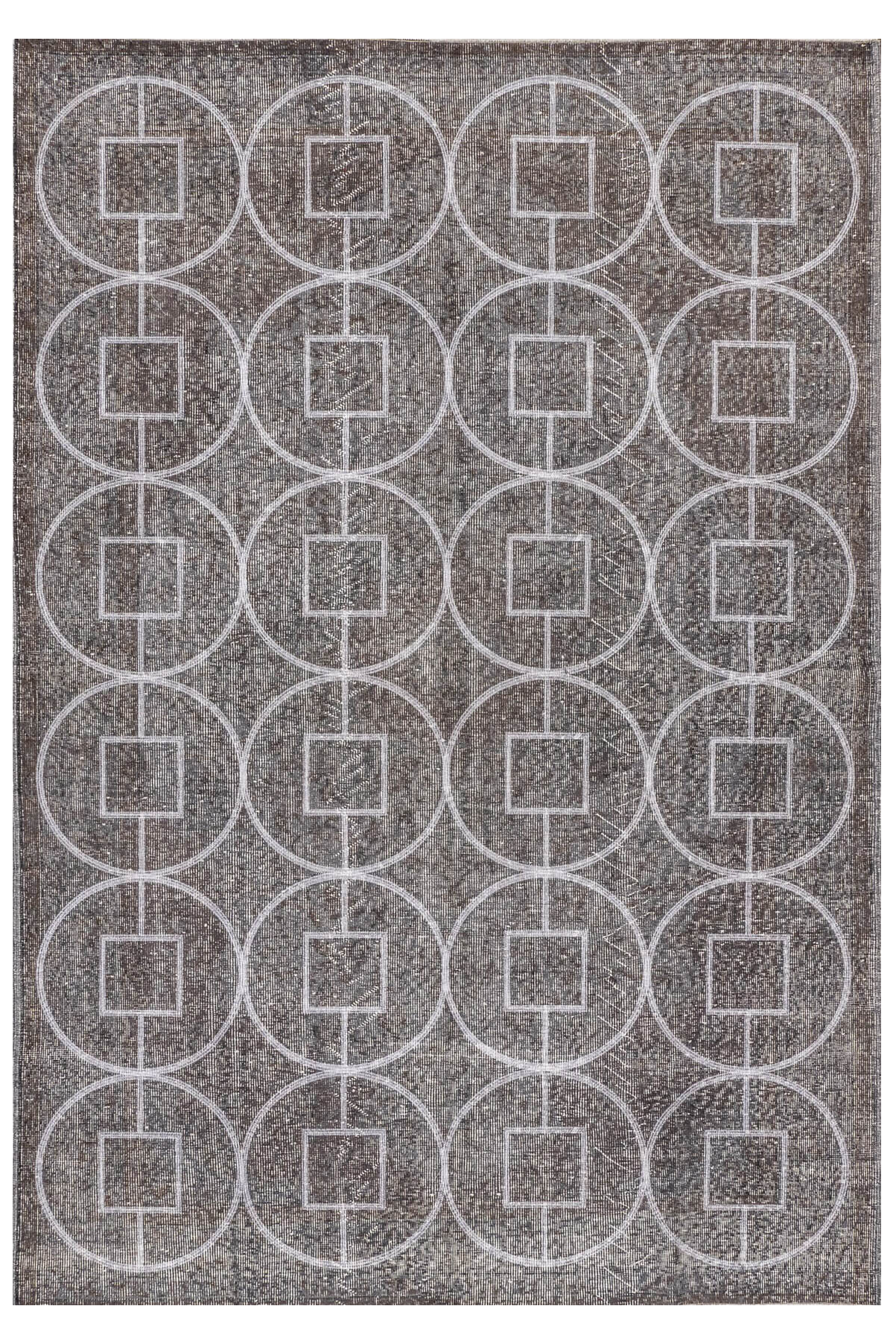 Vintage-Teppich - Grey Circles