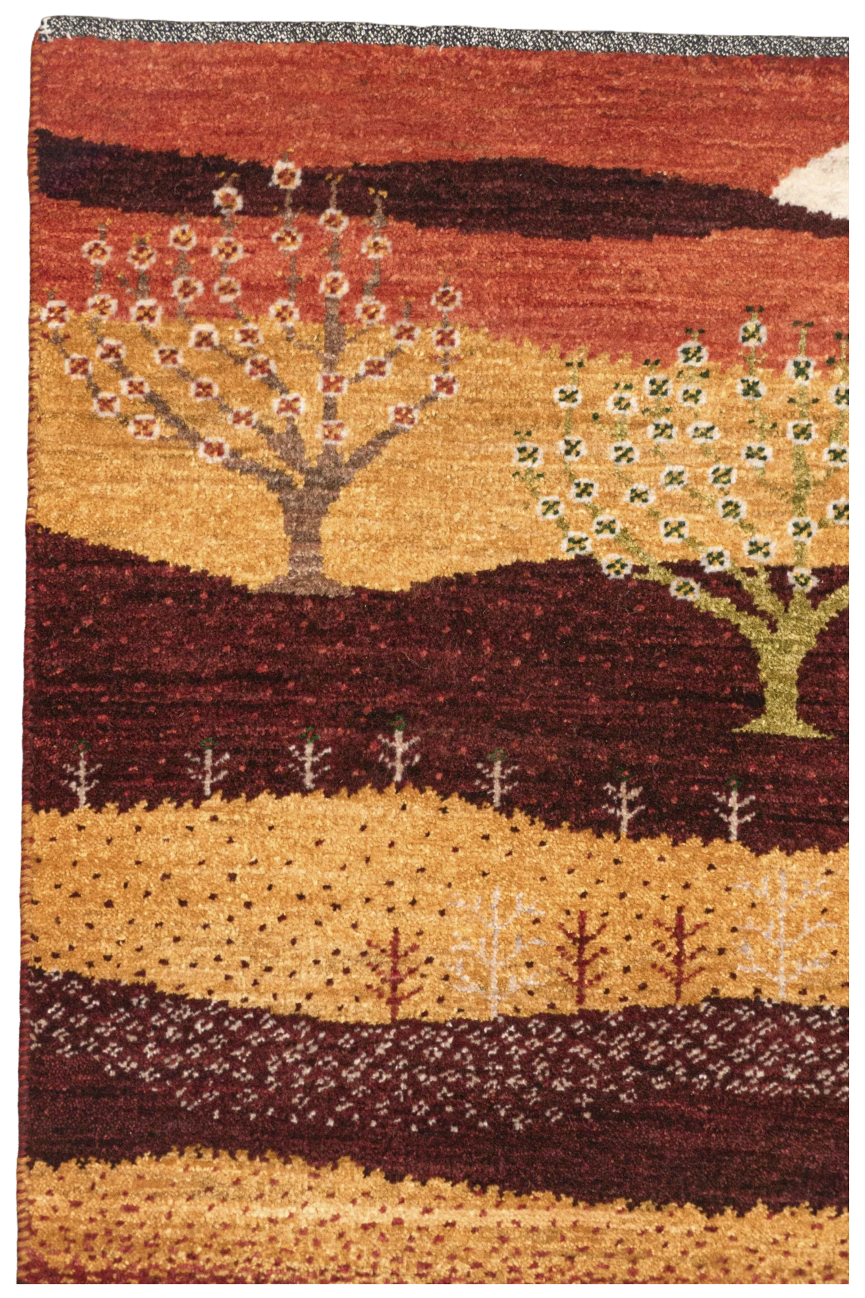 Gabbeh Teppich-Unikat - Abendgold in den Dünen