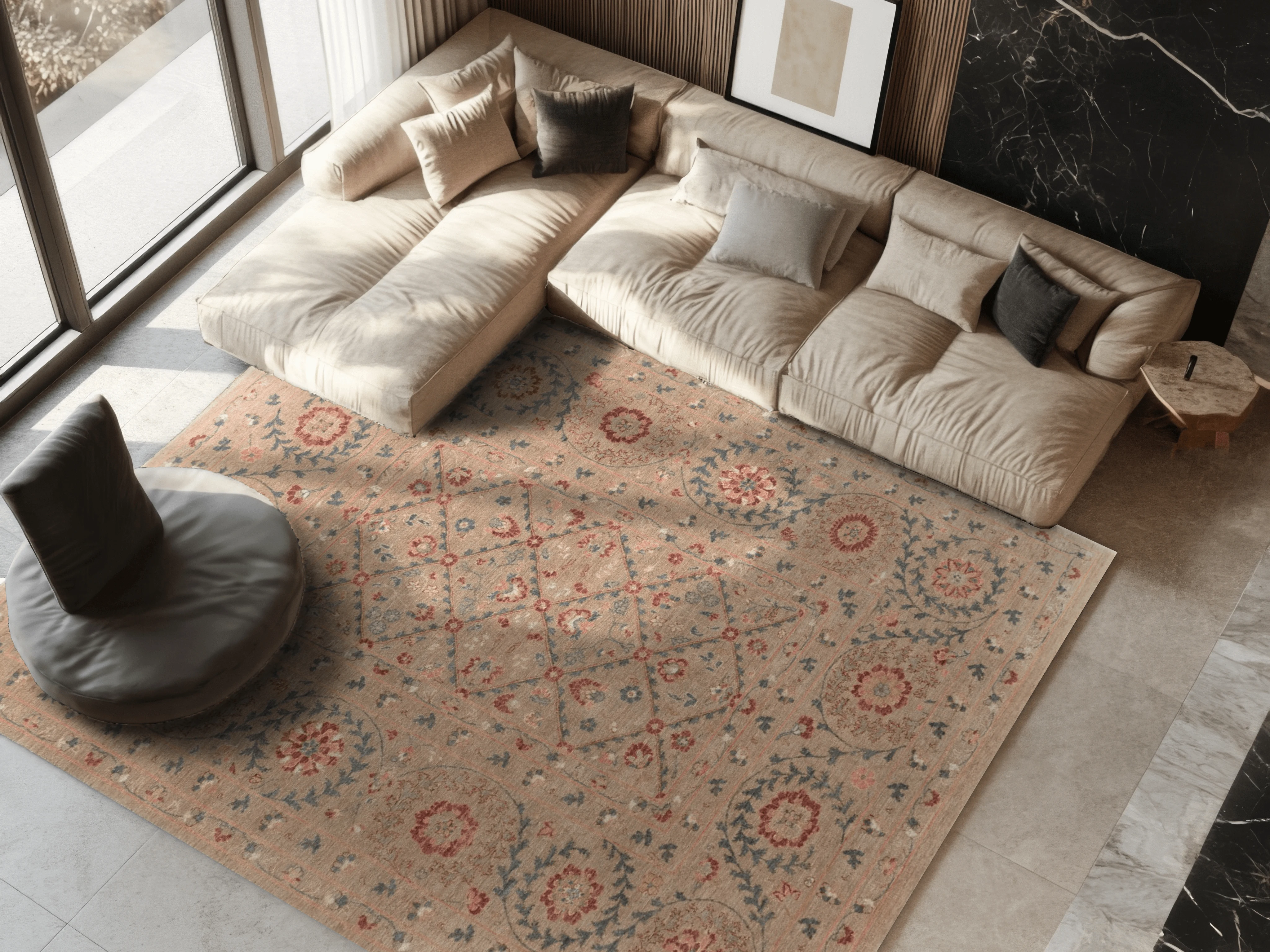 Design-Teppich - Modern Flowers