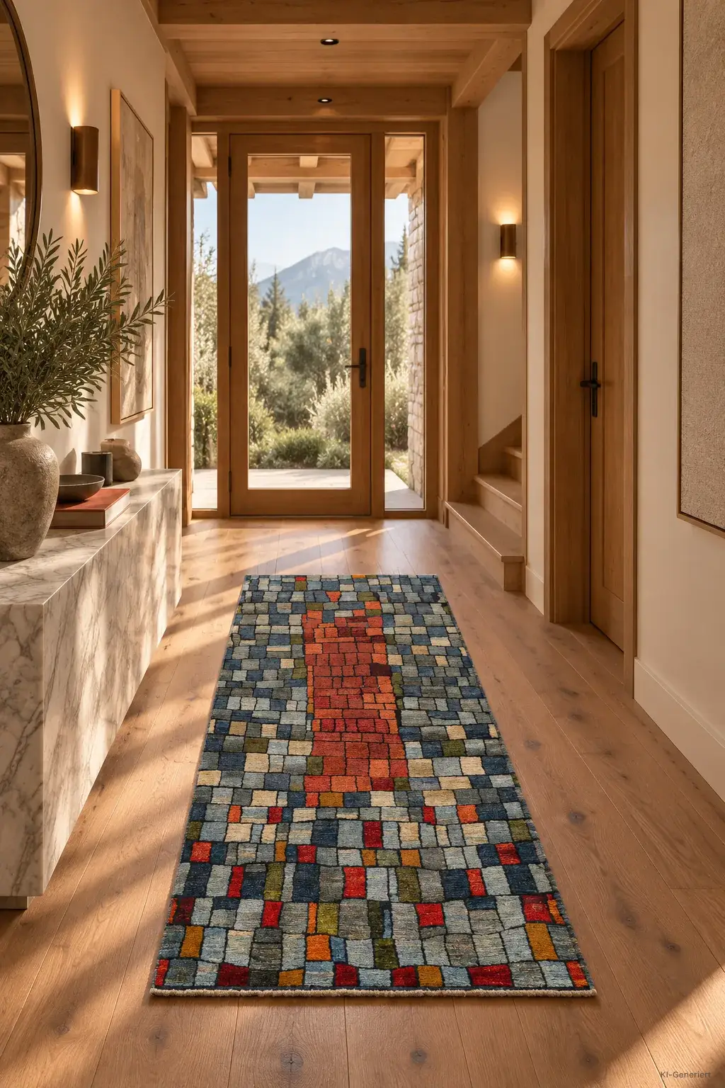 Gabbeh Teppichläufer - Mosaikpfad
