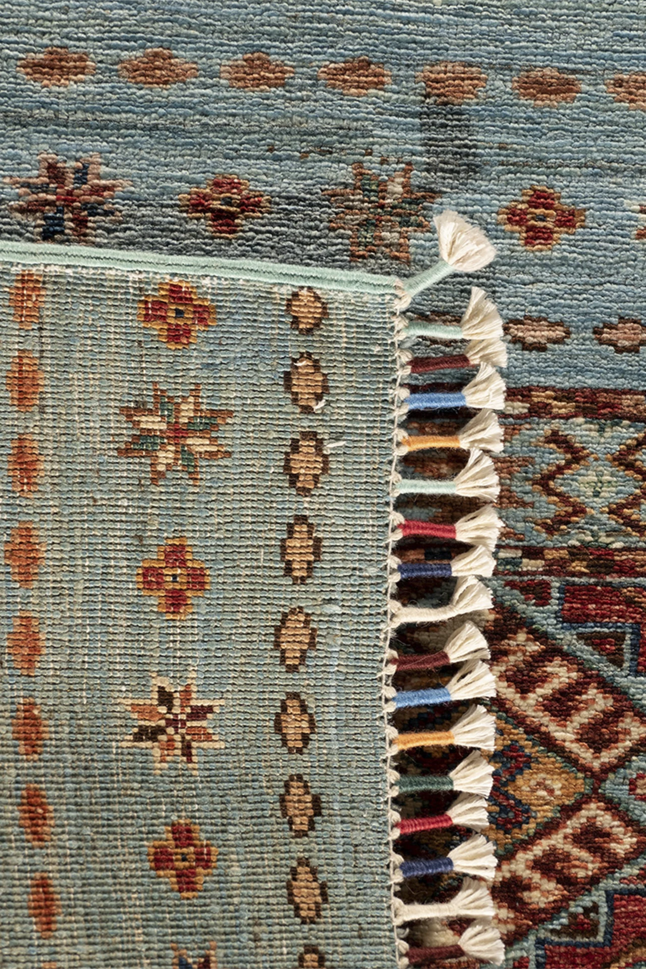 Gabbeh-Art Teppich - persische Schmuckbänder