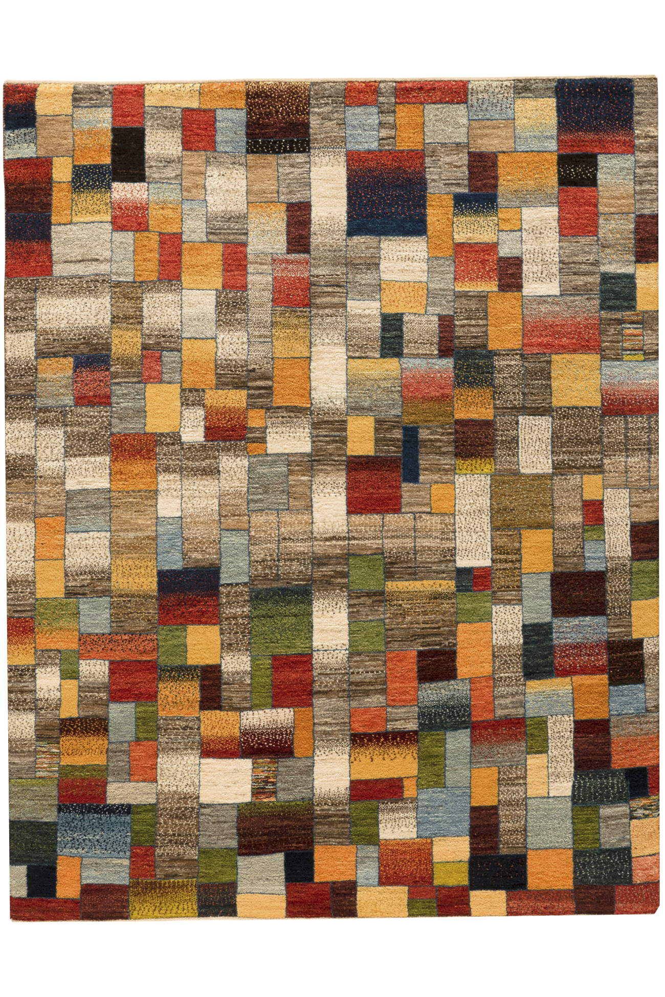 Gabbeh Teppich-Unikat - Farbmosaik