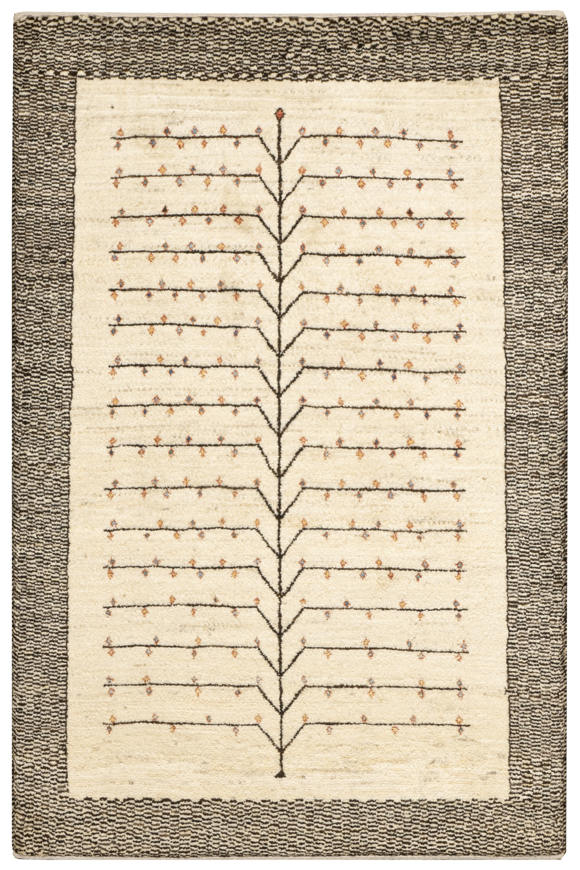 Gabbeh Teppich-Unikat - prächtiger Familienstammbaum
