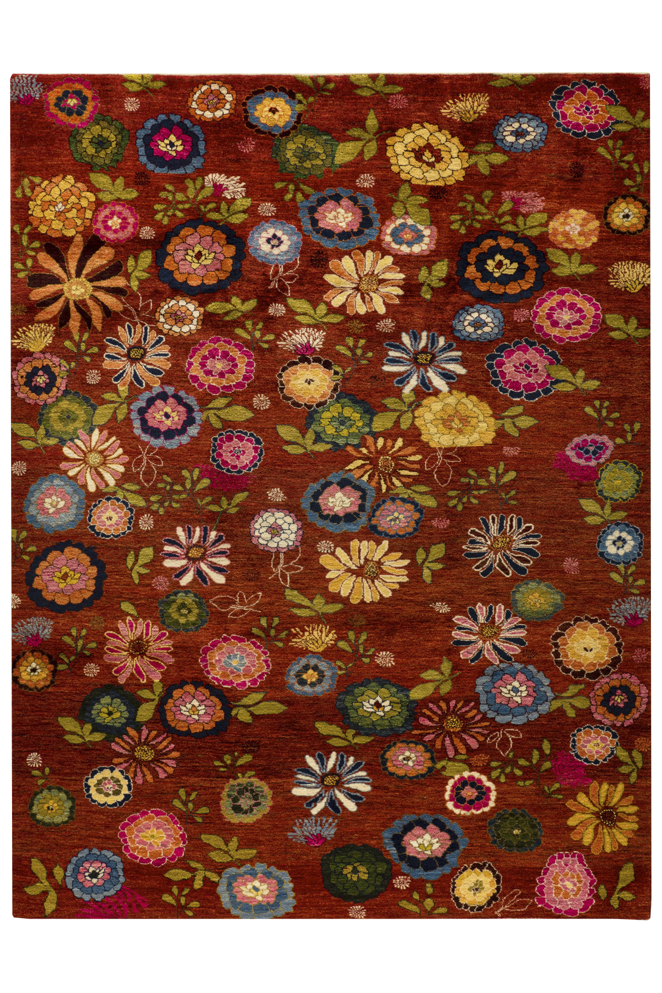 Gabbeh Teppich-Unikat - Rote Wiese