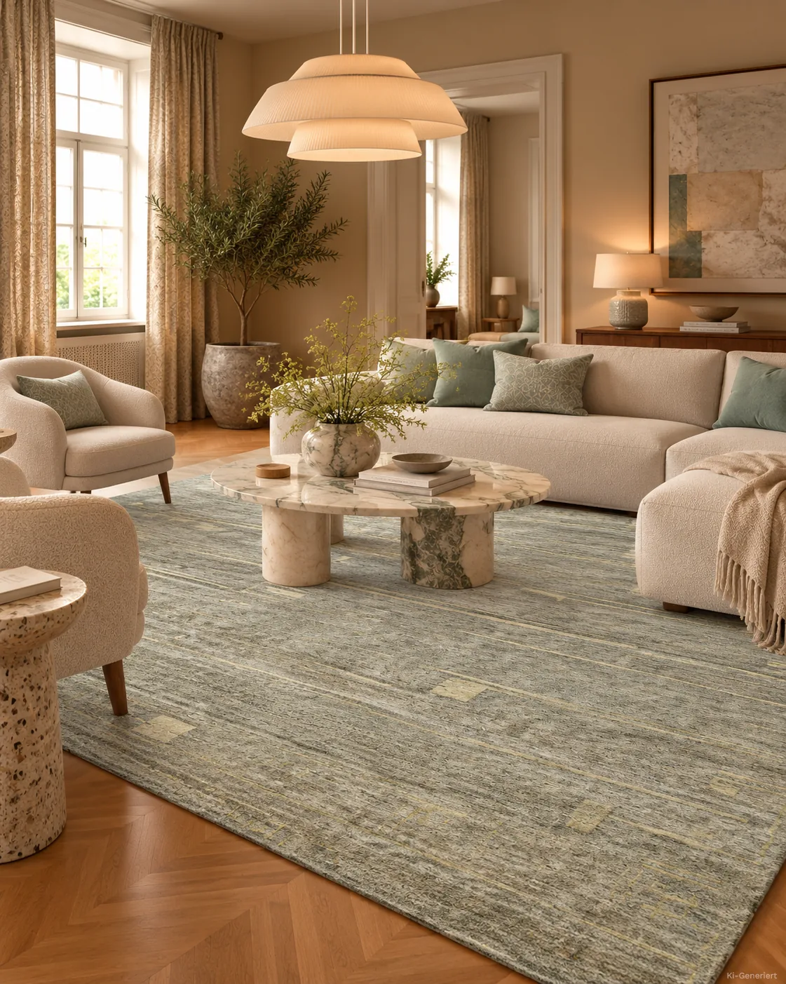 Jordan Collection Designteppich - Moss Grey