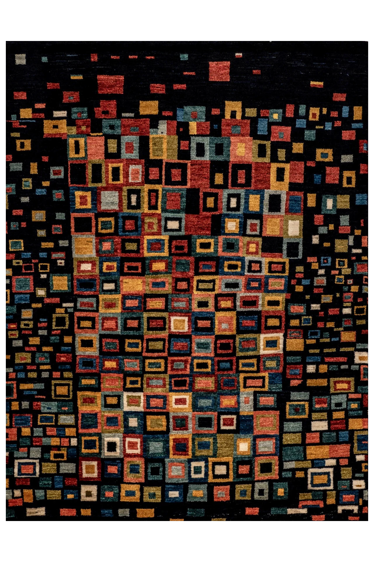 Gabbeh Teppich-Unikat - Mosaikfenster