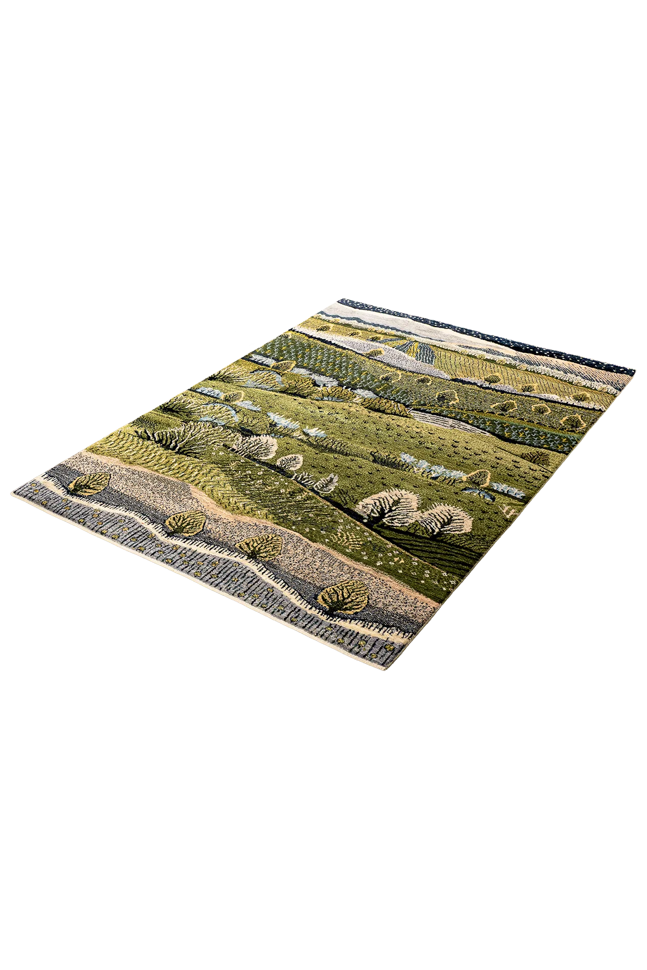 Gabbeh Teppich-Unikat - Frühlingshügel