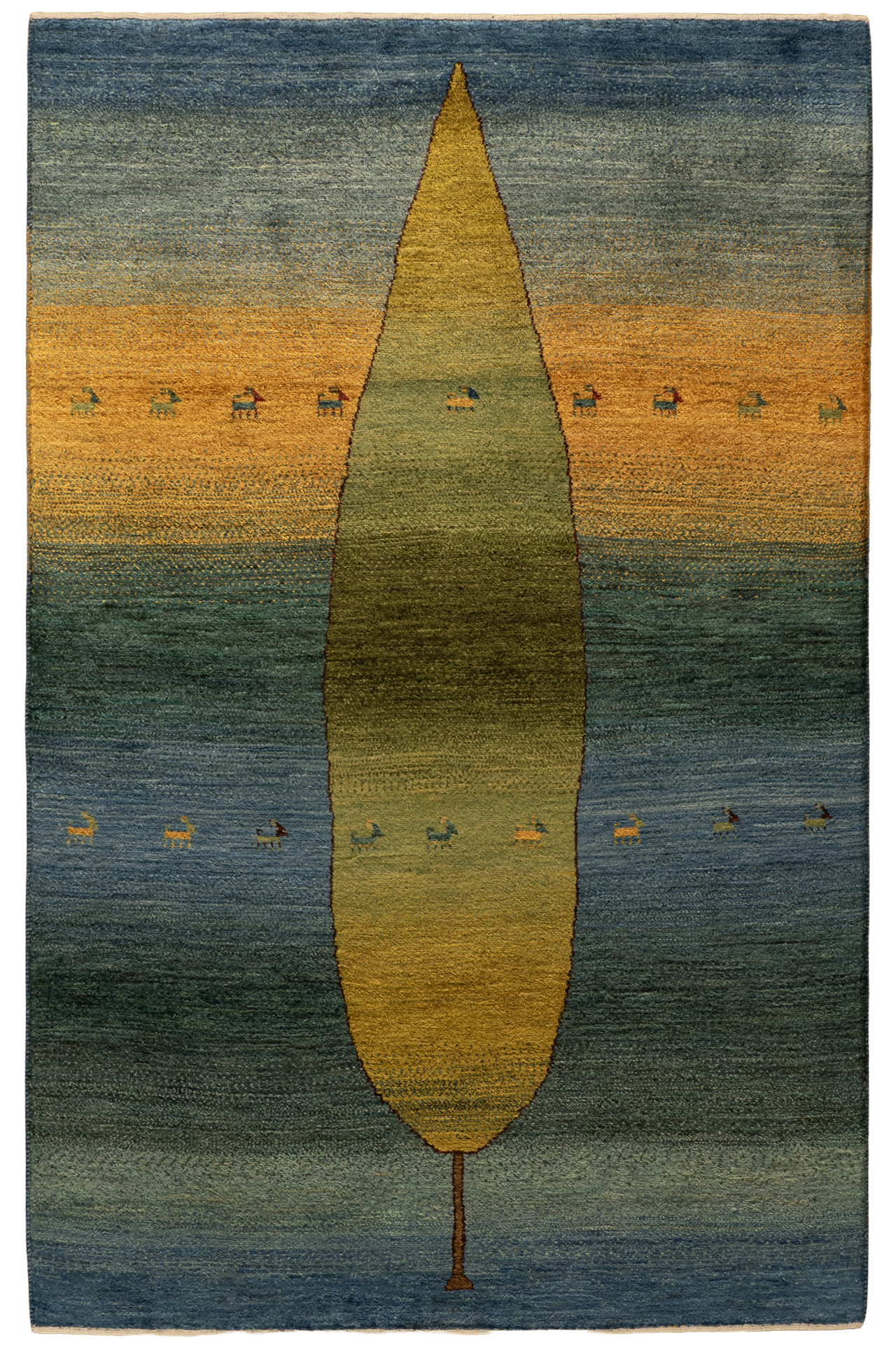 Gabbeh Teppich-Unikat - Sonnenbaum