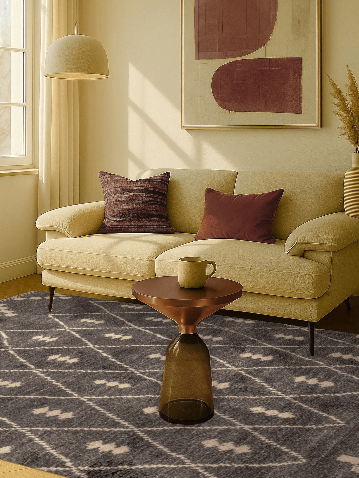 Grauer Berber-Teppich - Marocain Mirror