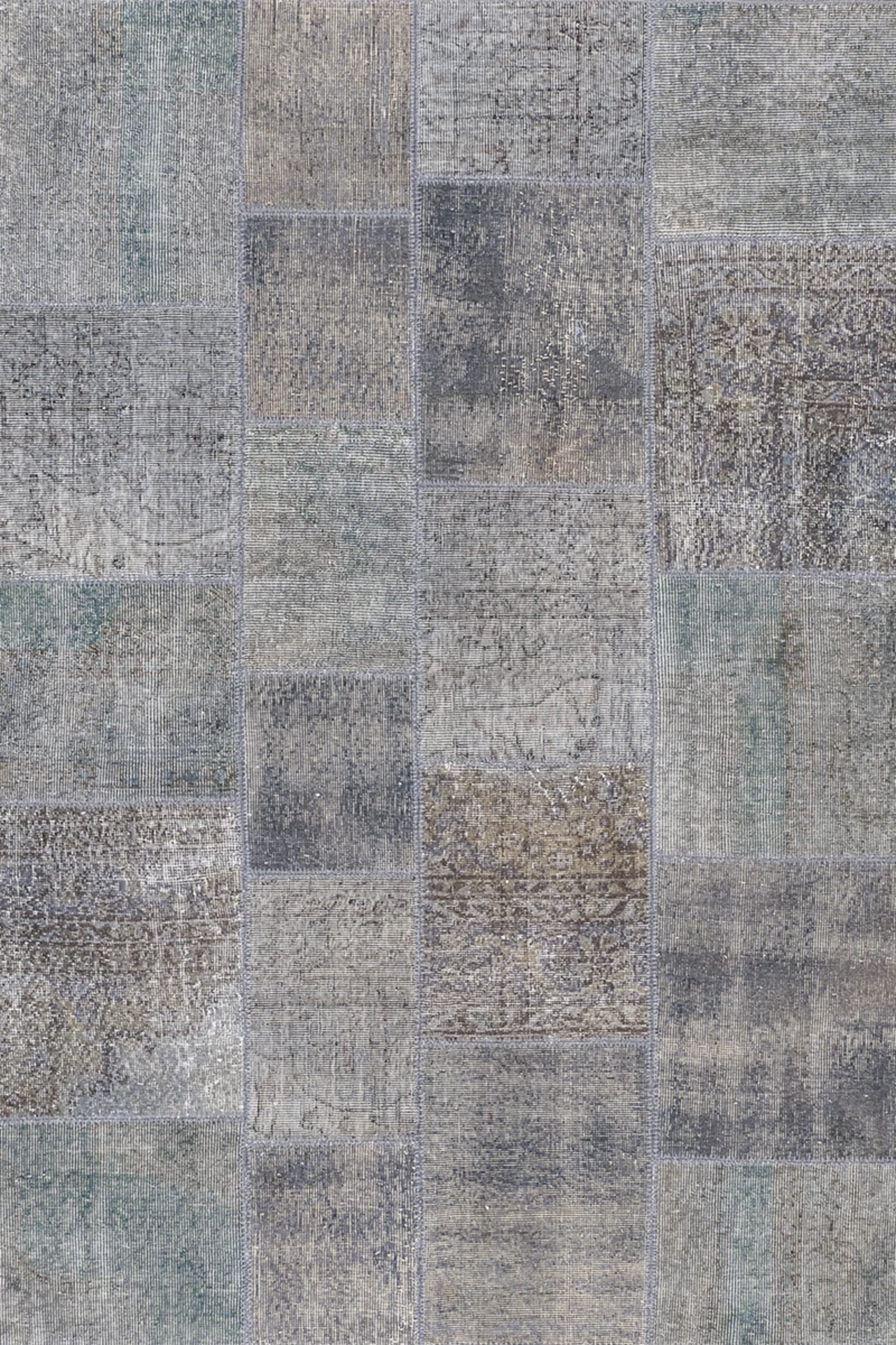 Vintage Teppich - Patchwork Quarz