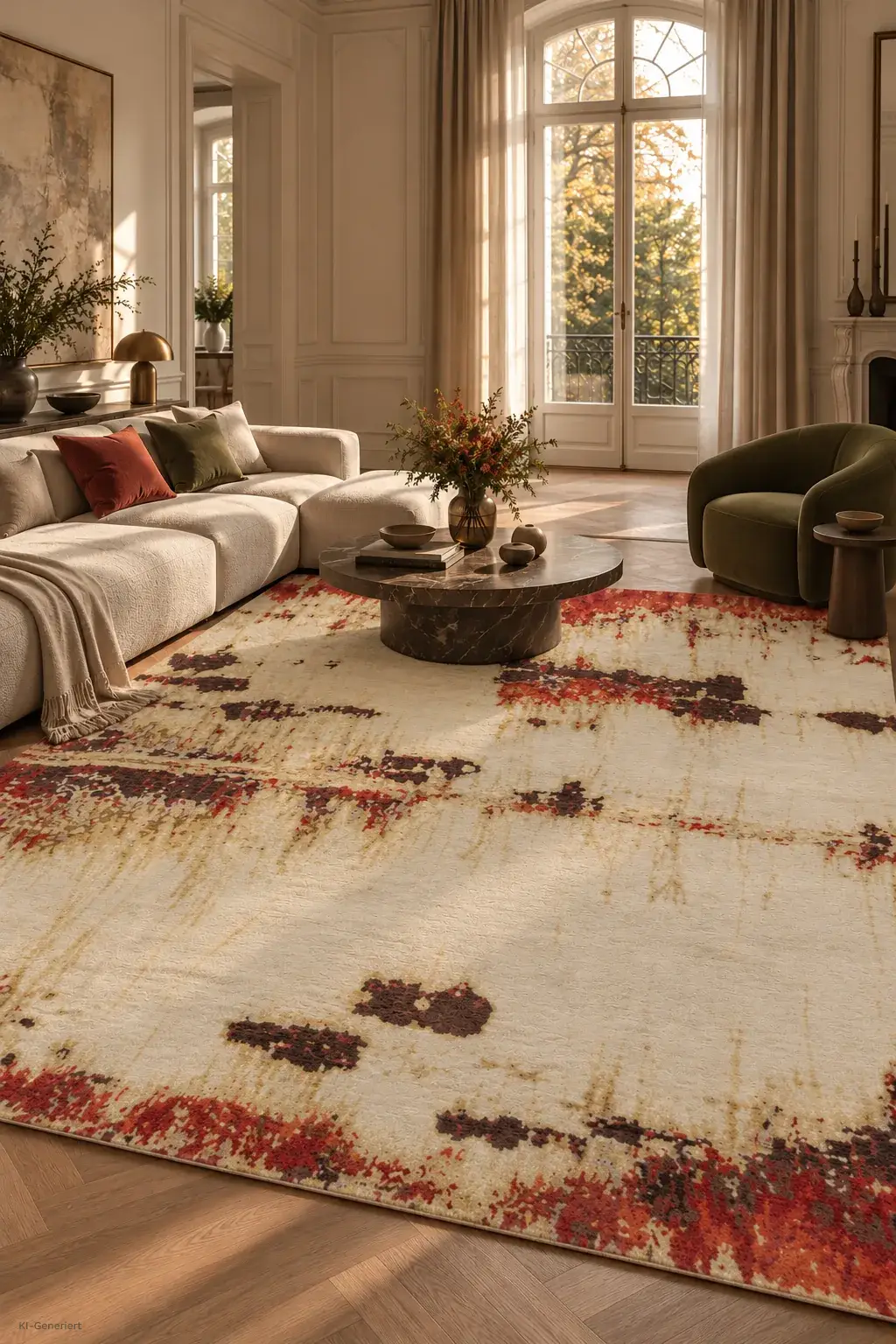 Wool & Silk Teppich - Smoke on the Water