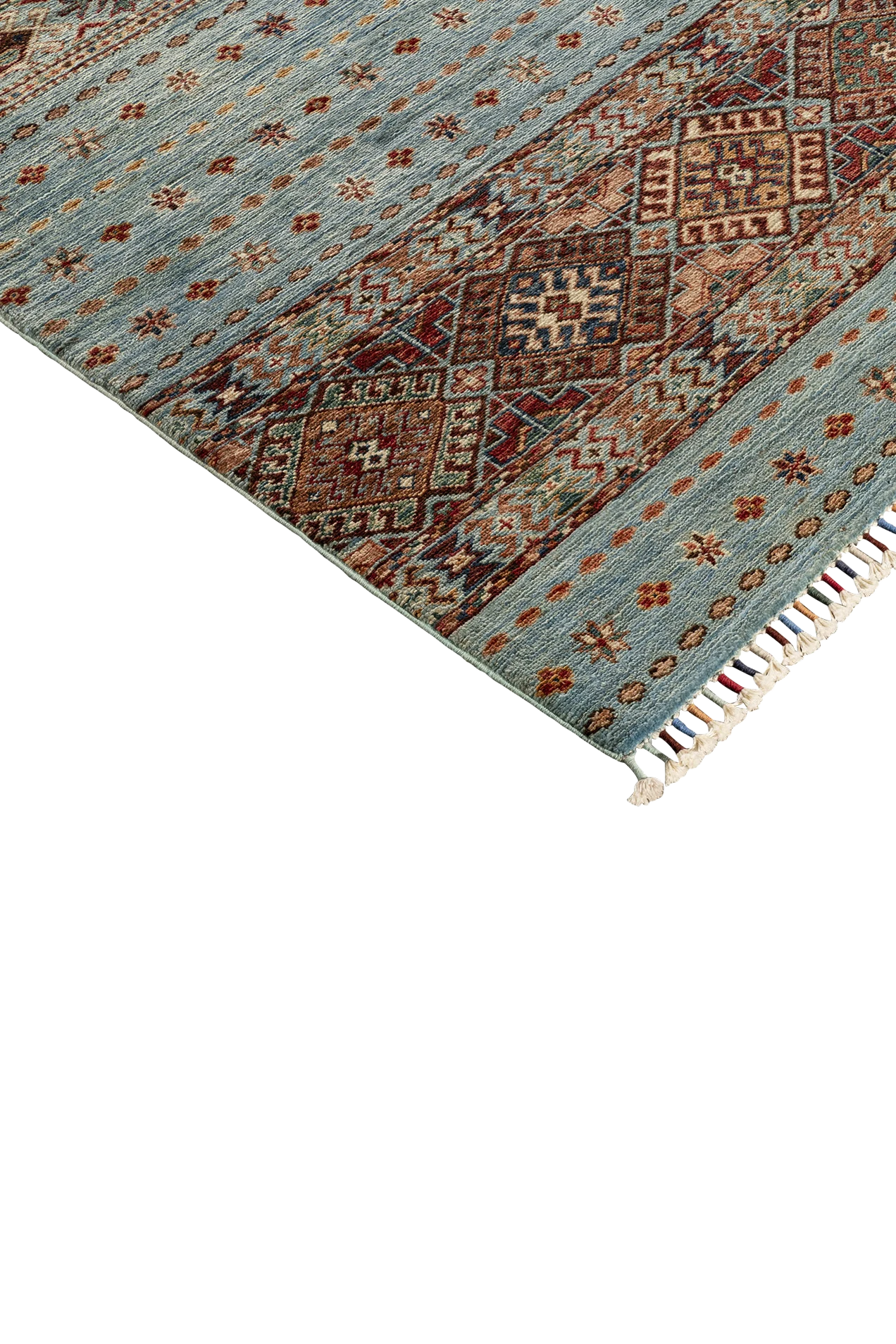 Gabbeh-Art Teppich - persische Schmuckbänder