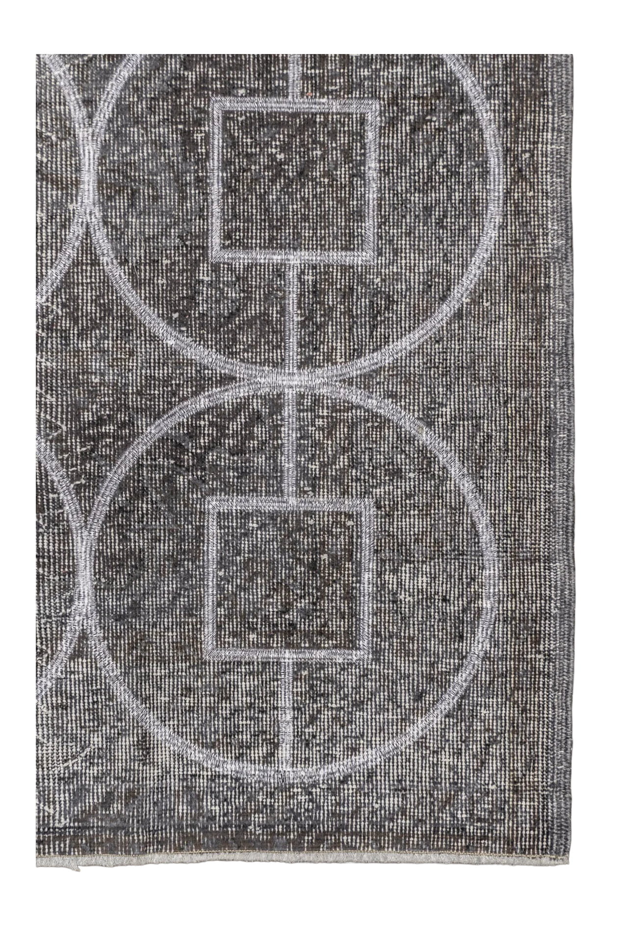 Jordan Collection Vintage Teppich - Grey Circles