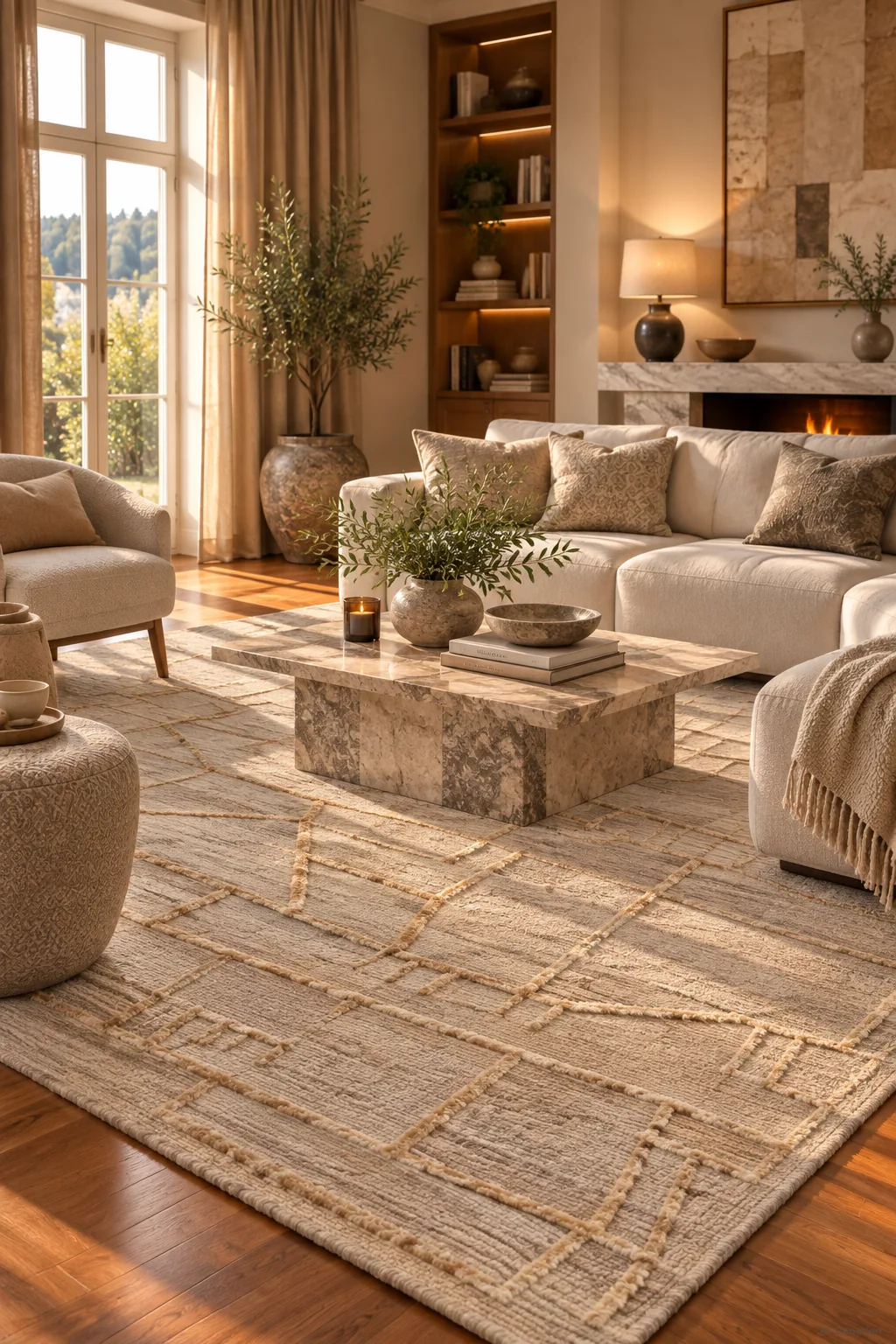 Jordan Collection Designteppich - Amber Golden Toffee