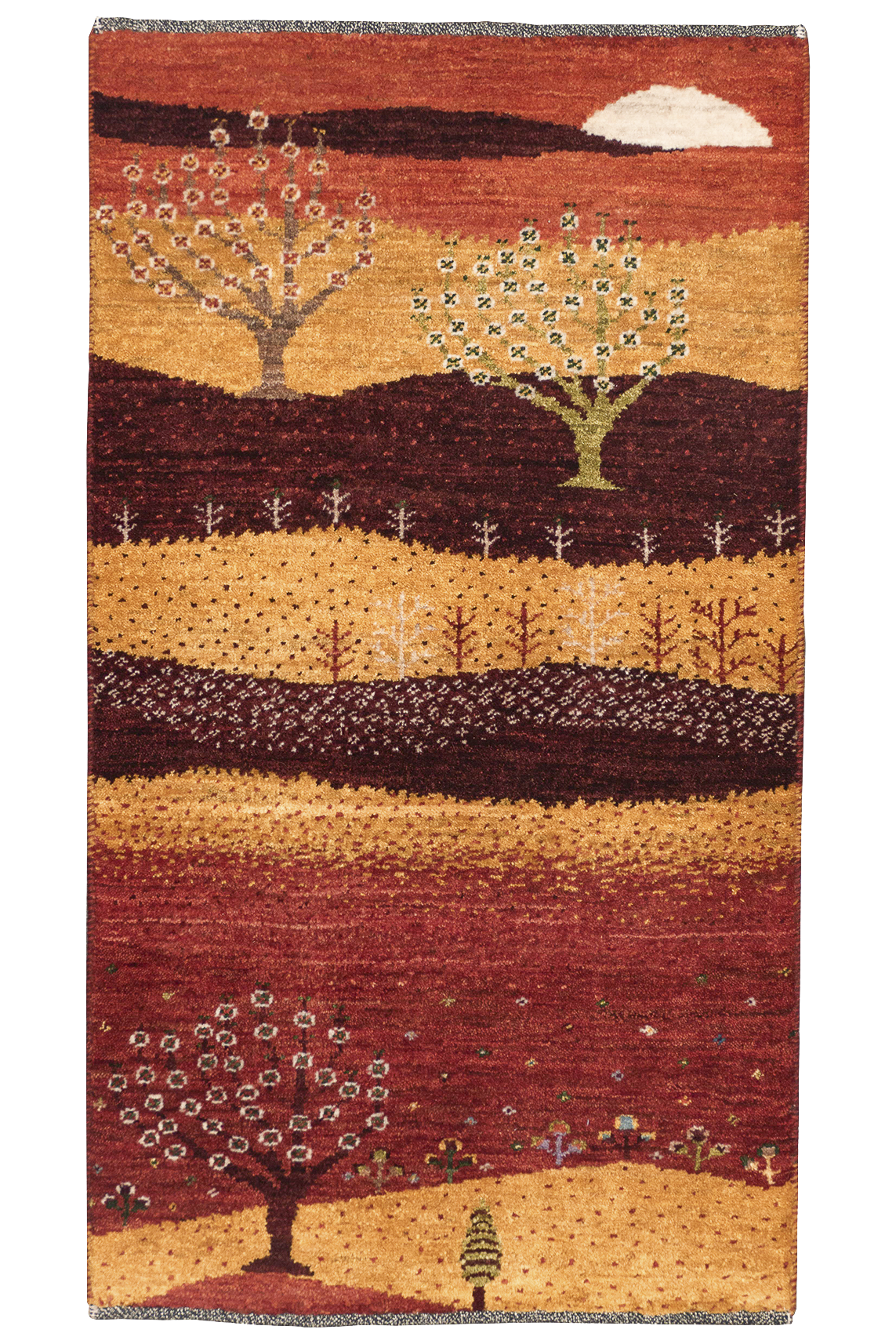 Gabbeh Teppich-Unikat - Abendgold in den Dünen