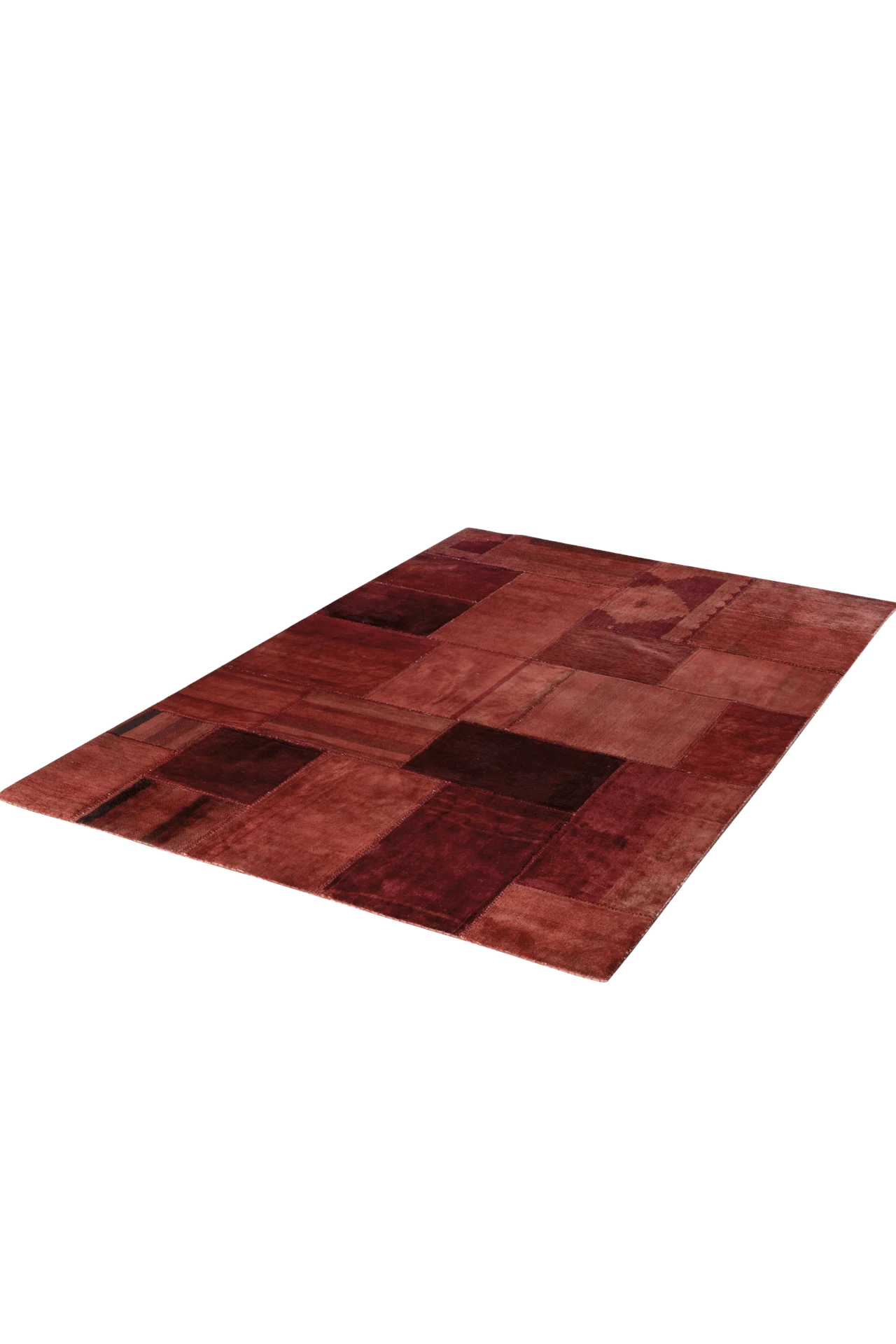 Jordan Collection Designteppich - Patchwork Rubyred