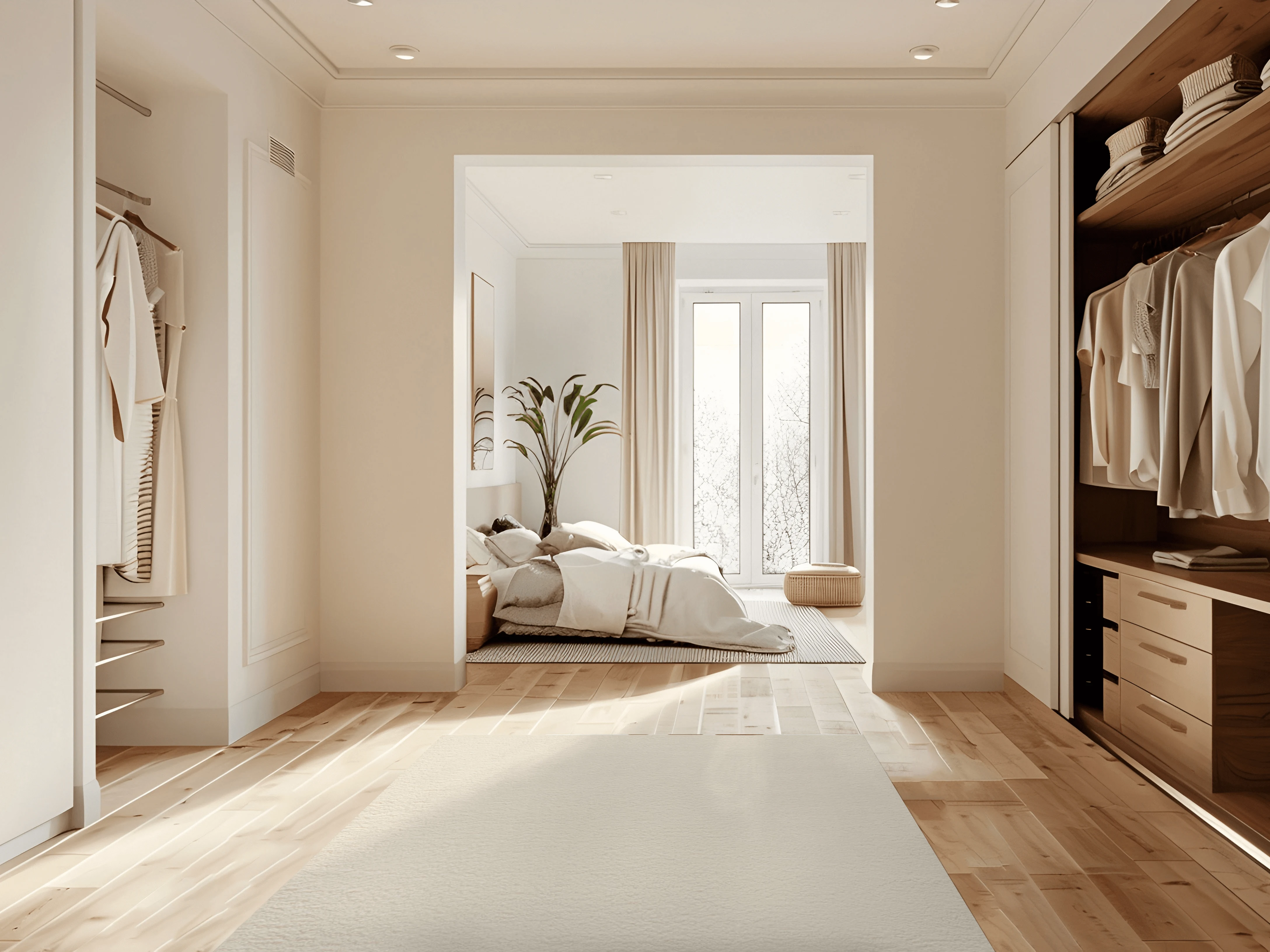 Jordan Collection Designteppich - Merino White