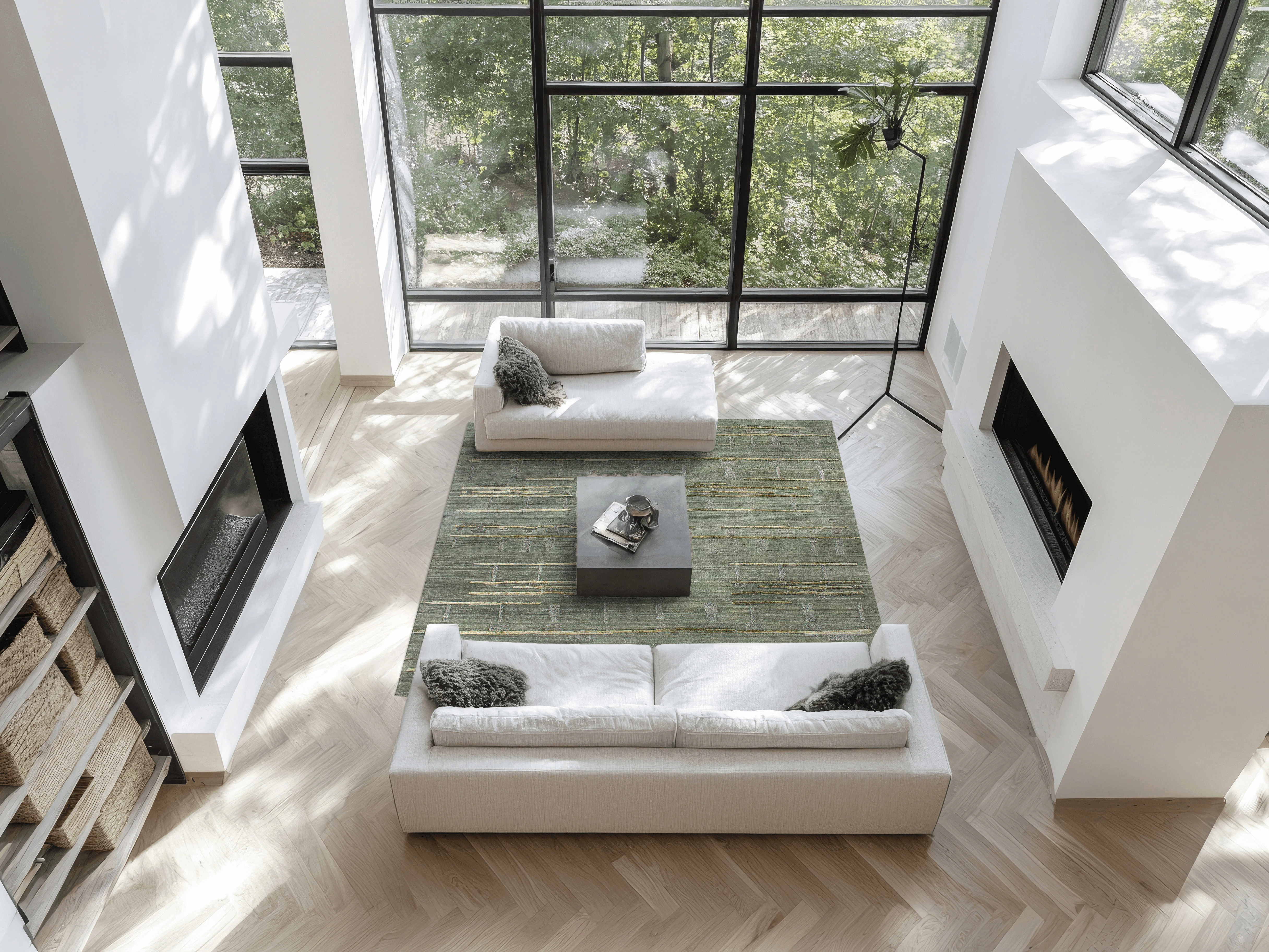 Design-Teppich - Amber Smaragd Green