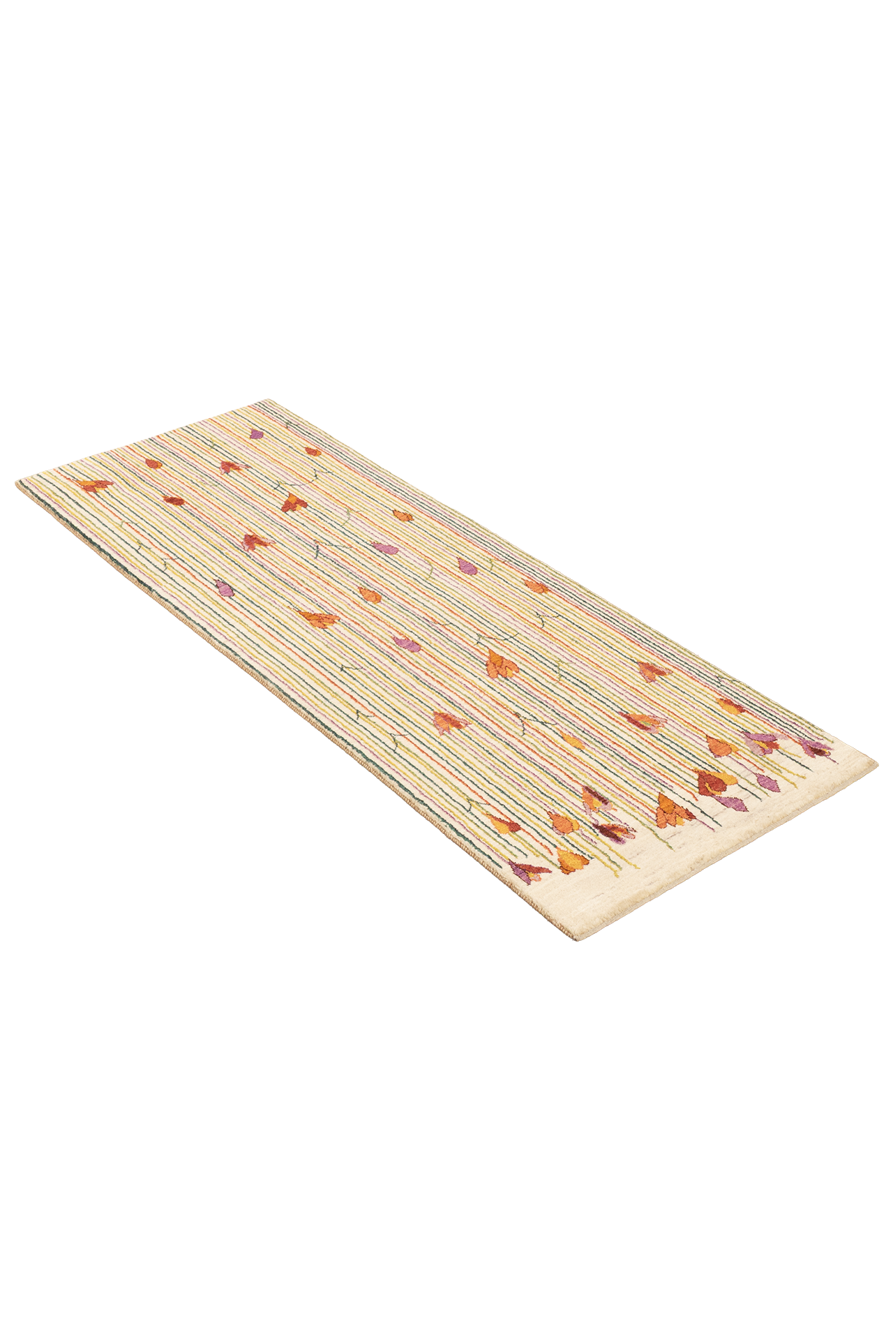 Gabbeh Teppichläufer - Blumenstreifen