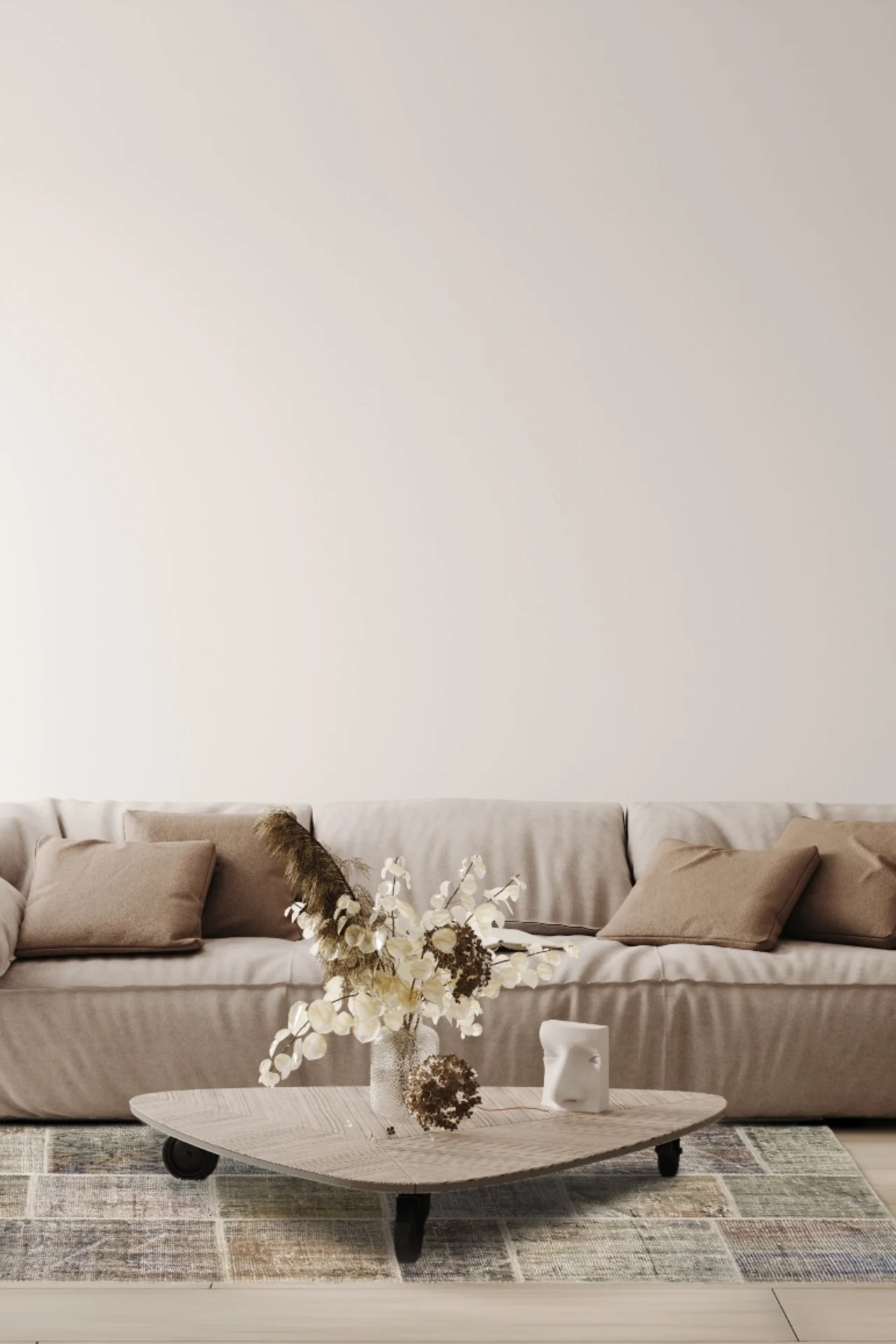 Jordan Collection Vintage Teppich - Patchwork Beige