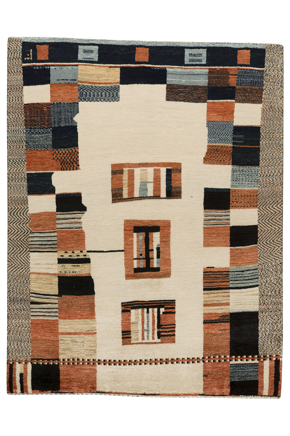 Gabbeh Teppich-Unikat - Stadtleben