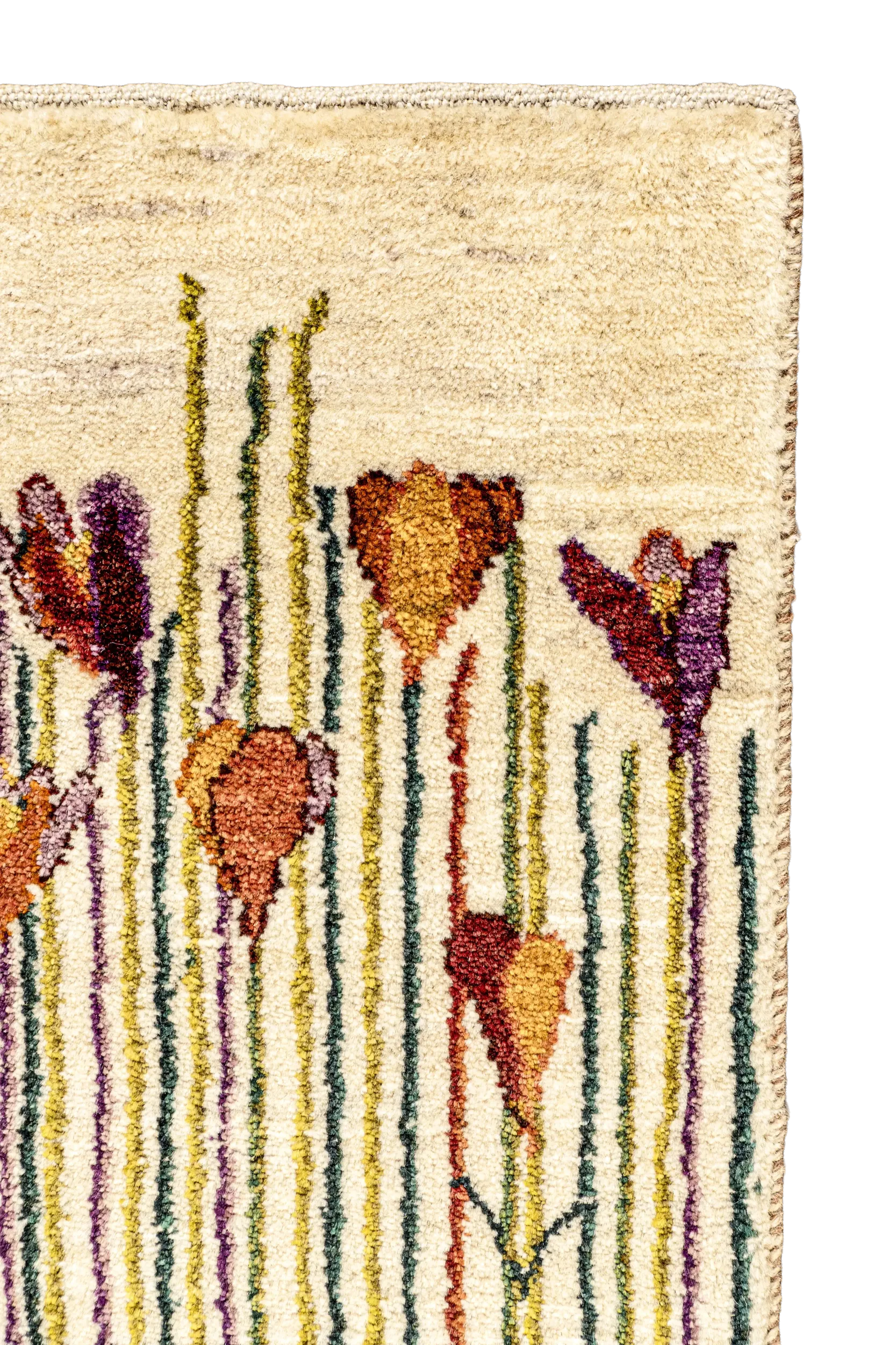 Gabbeh Teppichläufer - Blumenstreifen