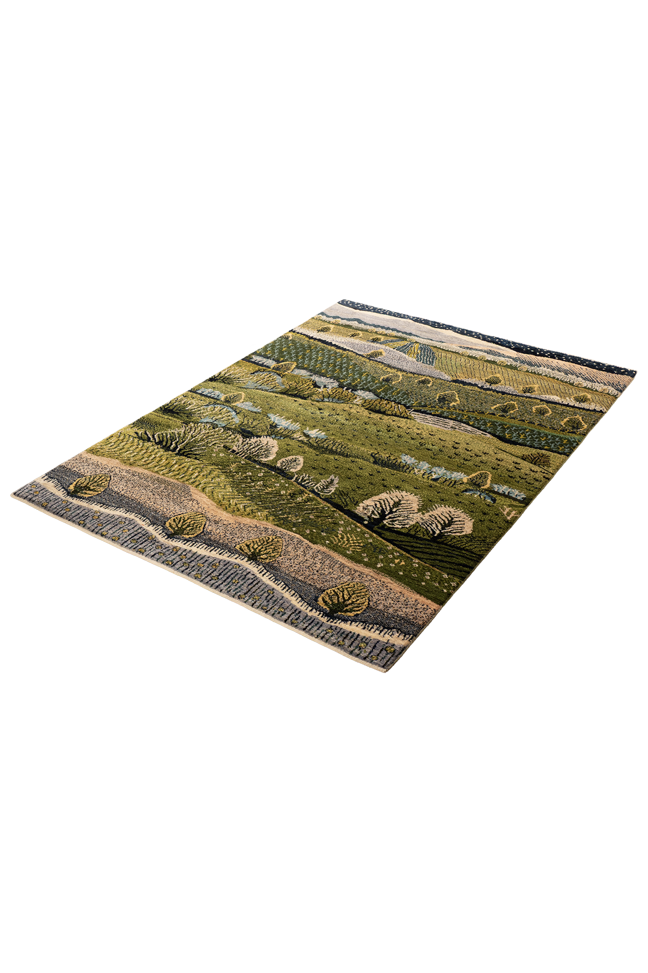 Gabbeh Teppich-Unikat - Frühlingshügel