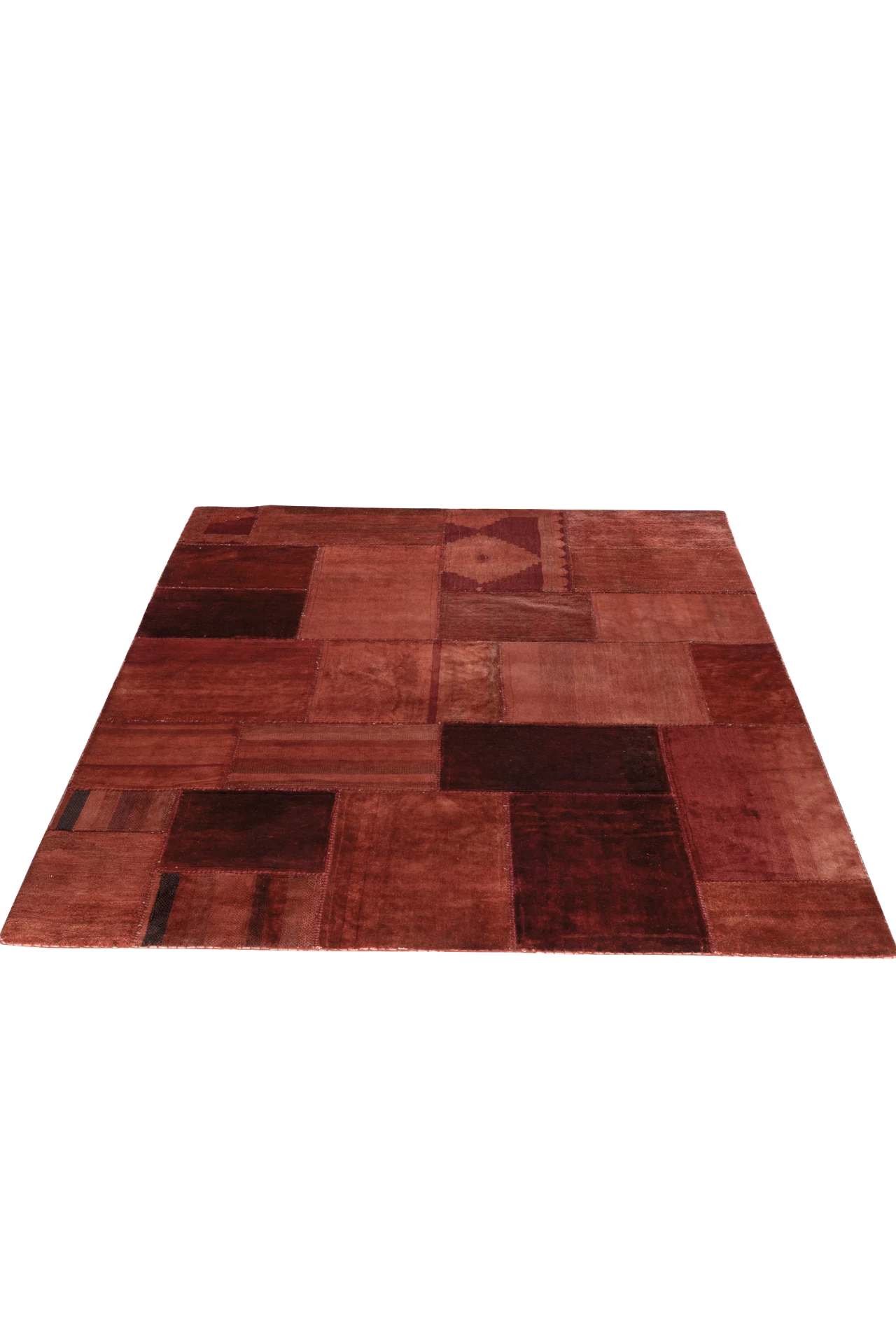 Jordan Collection Designteppich - Patchwork Rubyred