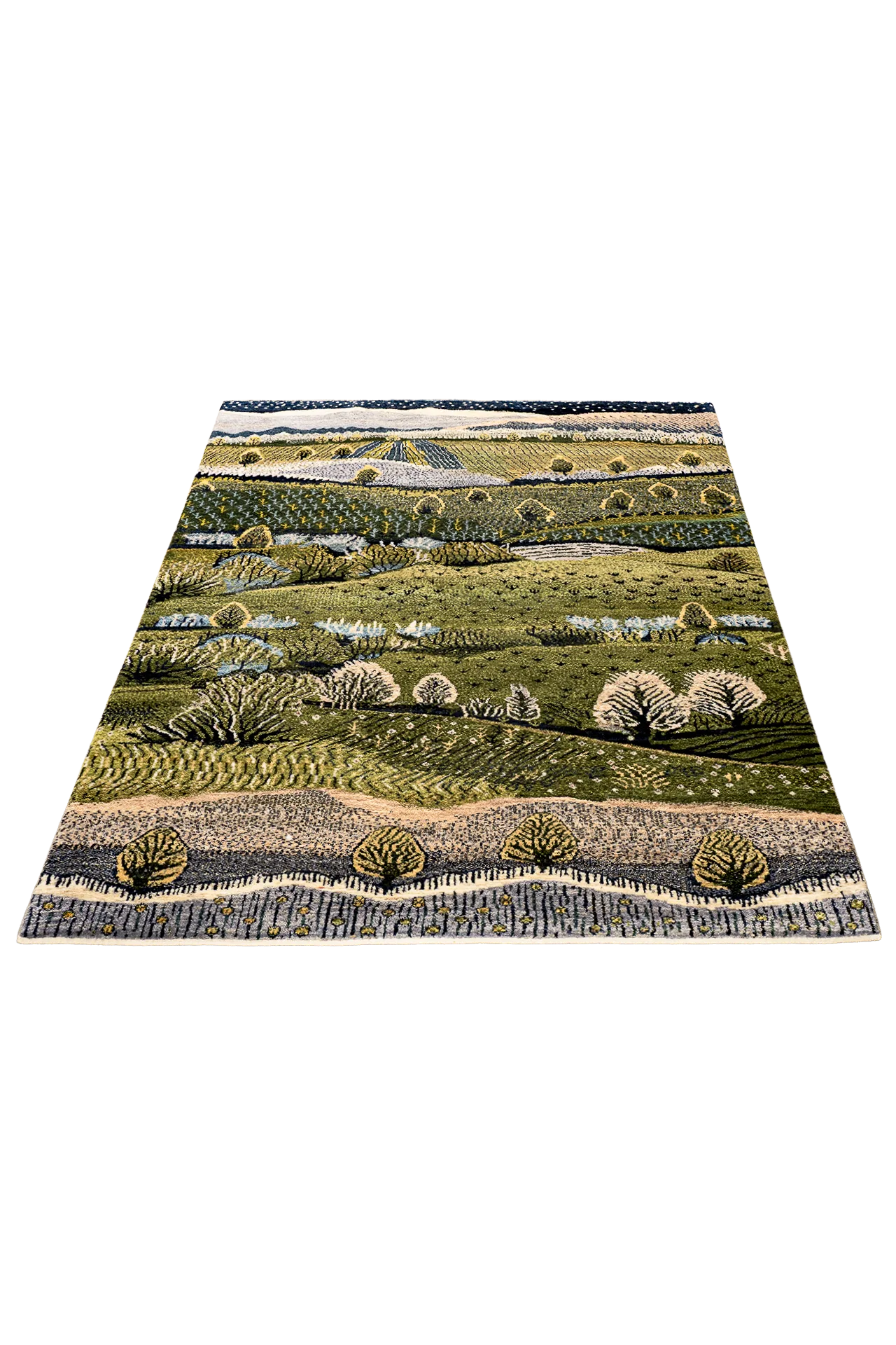 Gabbeh Teppich-Unikat - Frühlingshügel