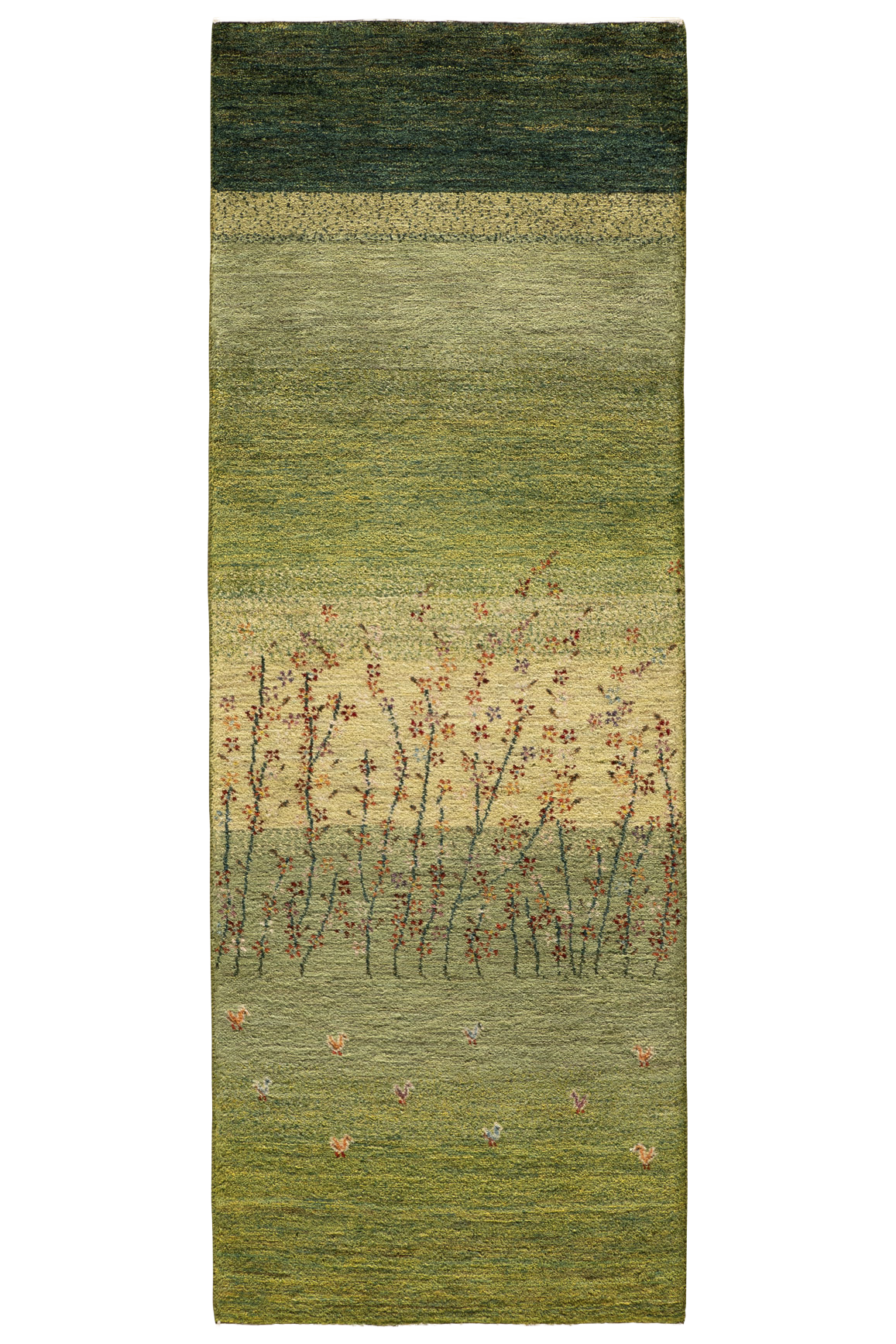 Gabbeh Teppich - Läufer Gräser im Wind