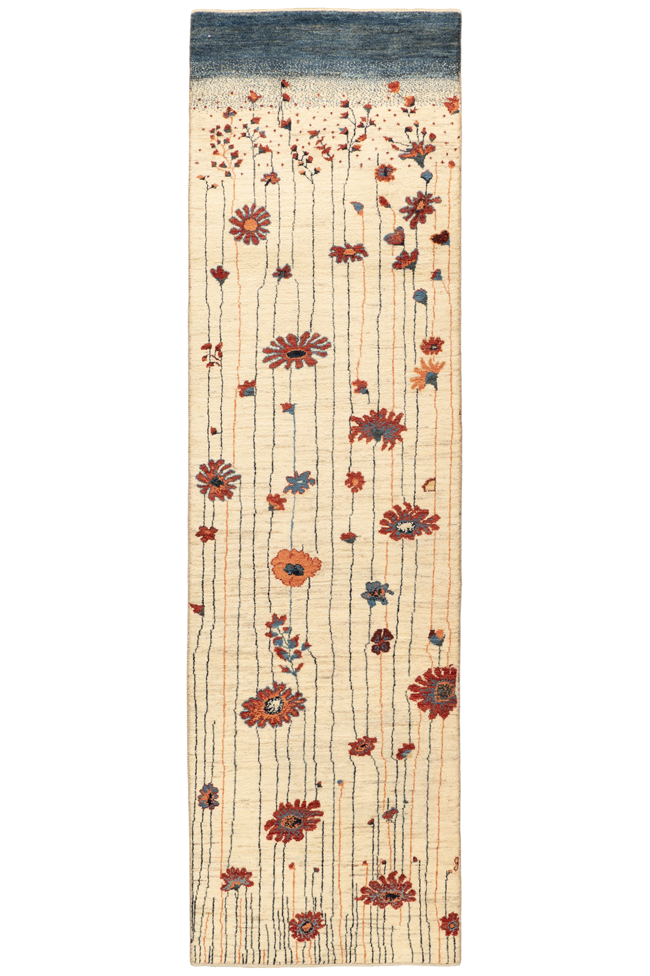 Gabbeh Teppichläufer - Blumenfall