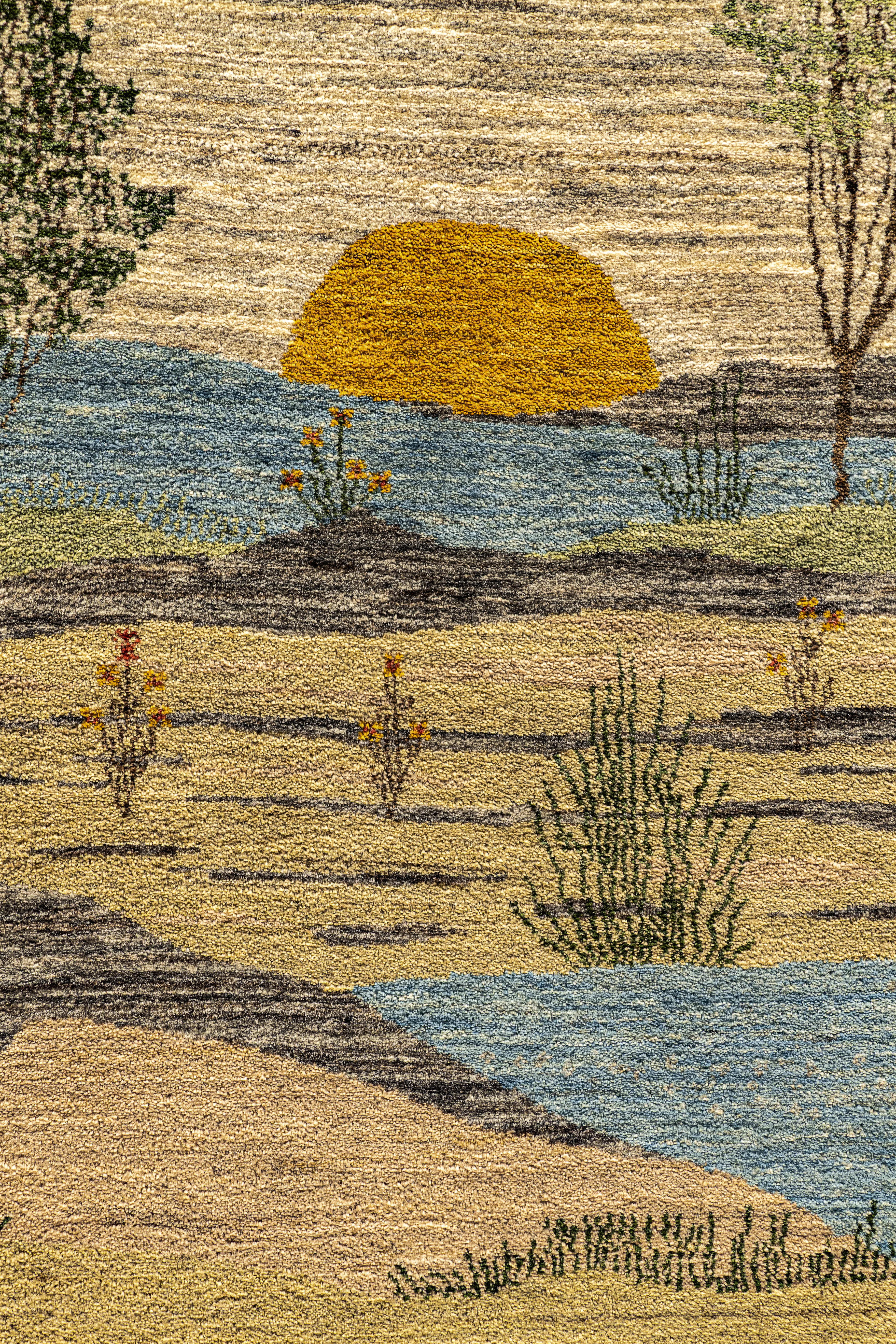 Gabbeh Teppich-Unikat - Abendgold