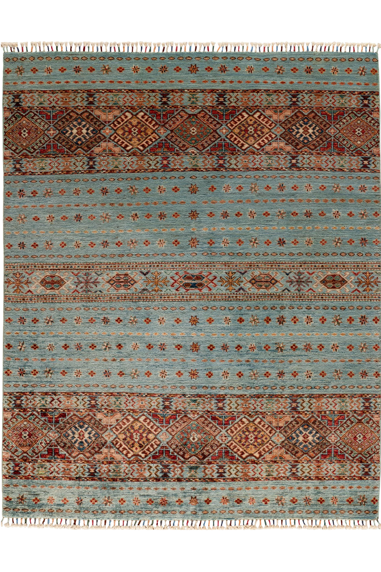 Gabbeh-Art Teppich - persische Schmuckbänder