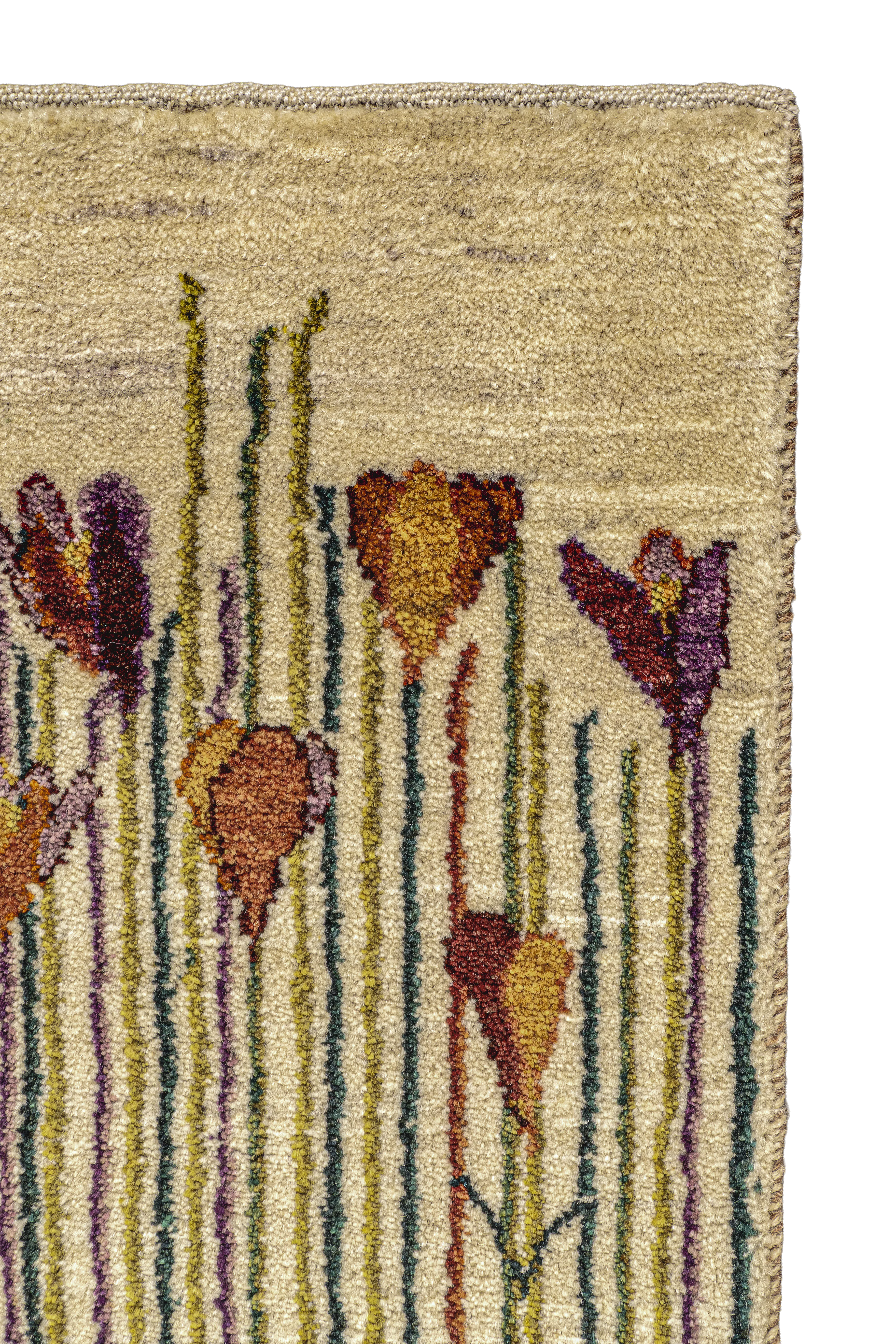 Gabbeh Teppichläufer - Blumenstreifen