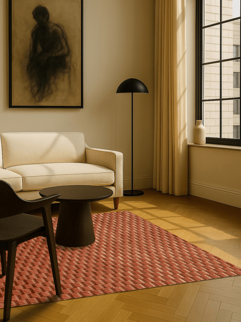 Nepal-Teppich - Coral Red