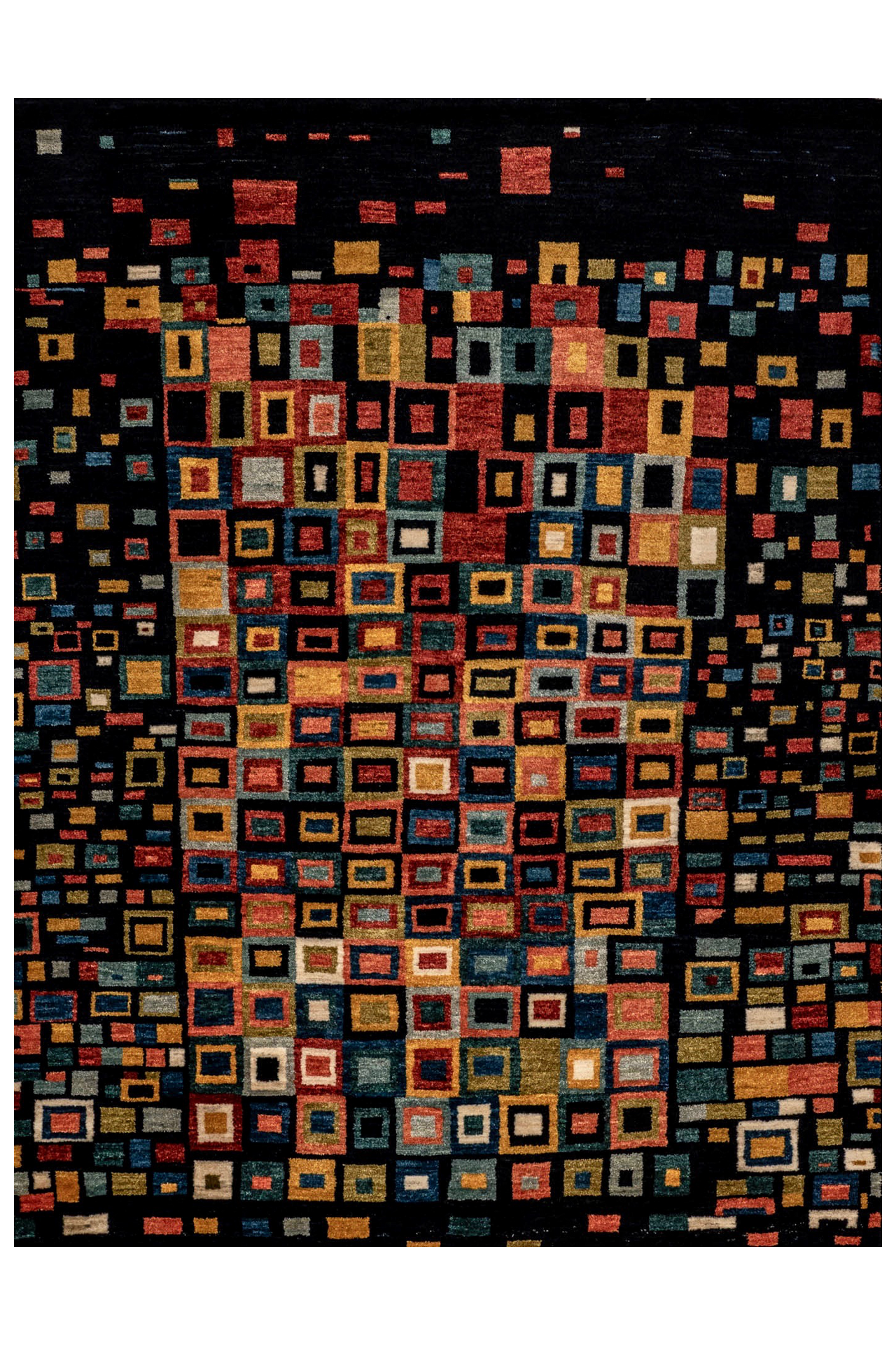 Gabbeh Teppich-Unikat - Mosaikfenster