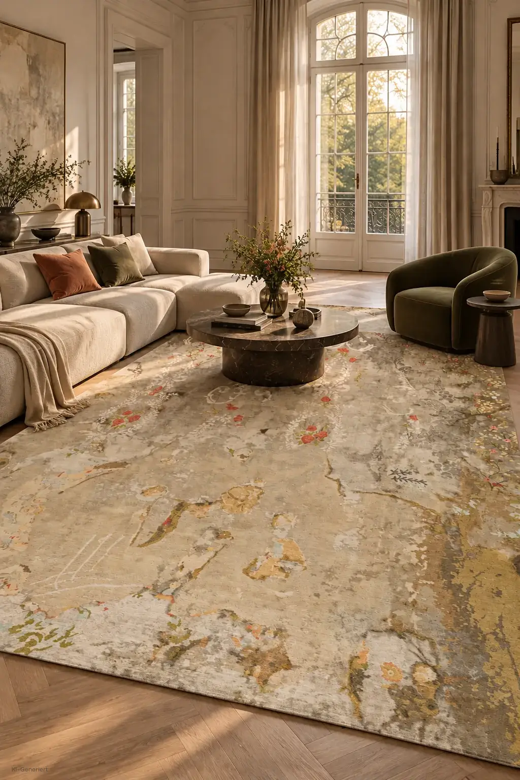 Wool & Silk Teppich - Roses