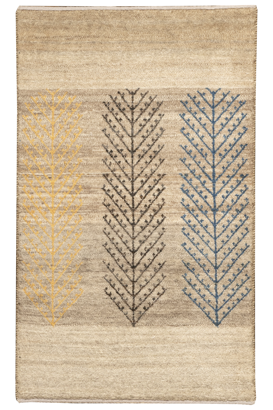 Gabbeh Teppich-Unikat - drei Säulenbüsche